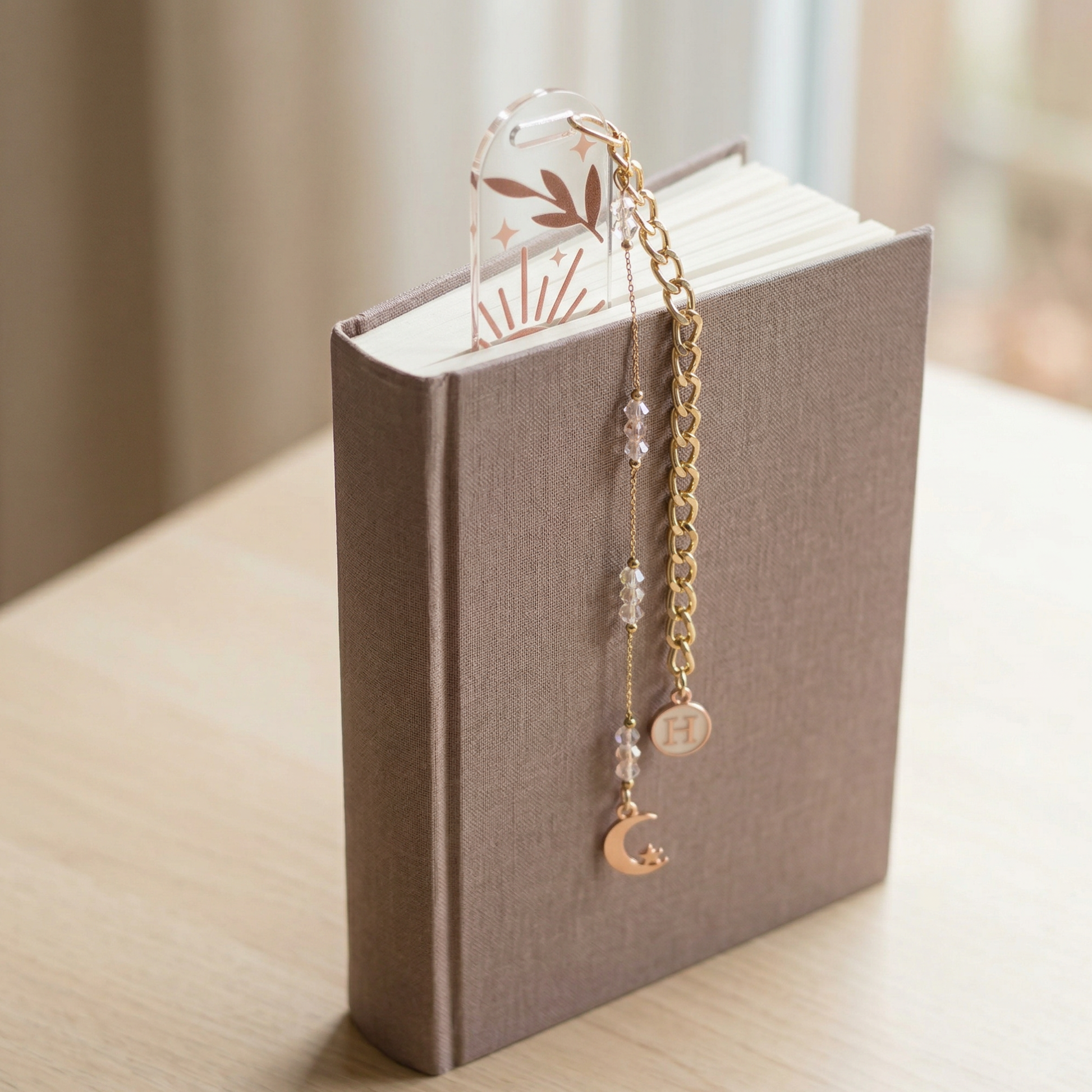 moon and sun bookmark