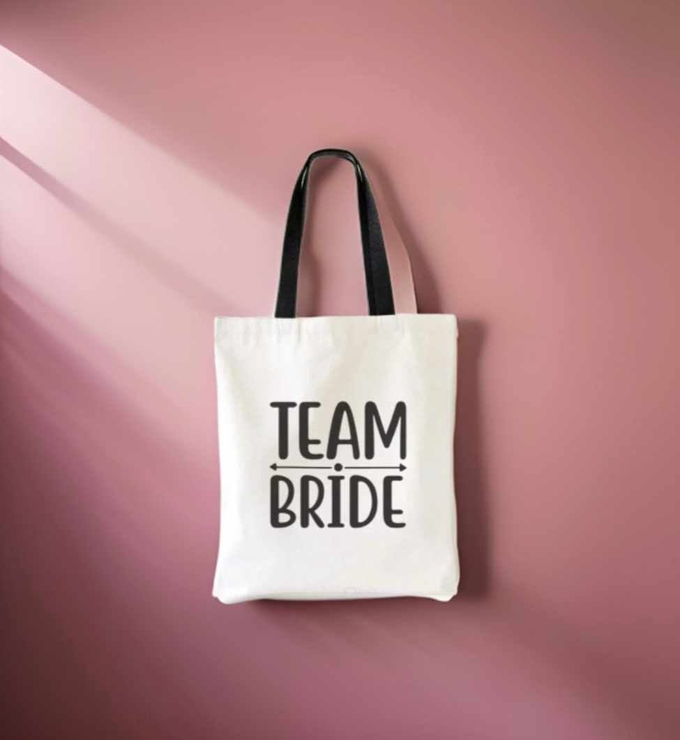 Team Bride Tote Bag Sweetpea and DaisySpecialising in