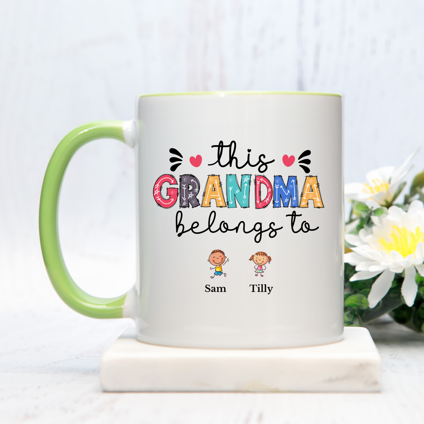 This Grandma Belongs To Mug. Personalised Grandma Mug with Grandkids Names. Grandma gift from grandkids Grandma Mug Custom Grandma Mug gifts