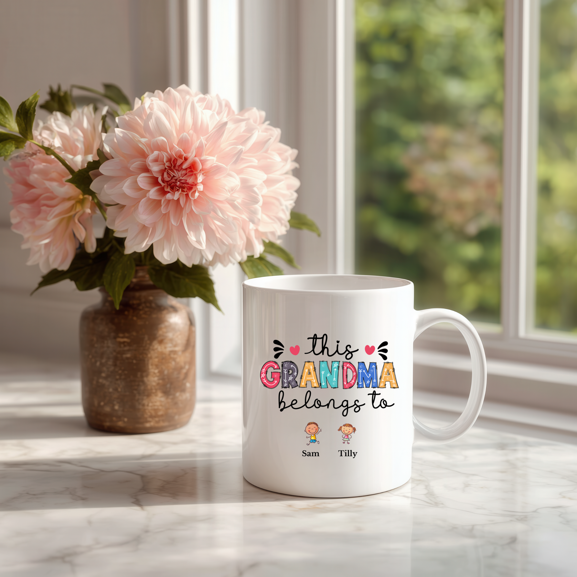 This Grandma Belongs To Mug. Personalised Grandma Mug with Grandkids Names. Grandma gift from grandkids Grandma Mug Custom Grandma Mug gifts