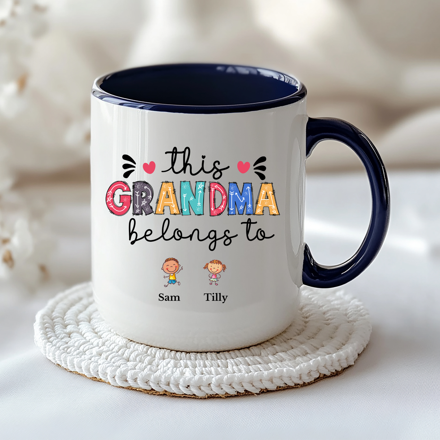 This Grandma Belongs To Mug. Personalised Grandma Mug with Grandkids Names. Grandma gift from grandkids Grandma Mug Custom Grandma Mug gifts