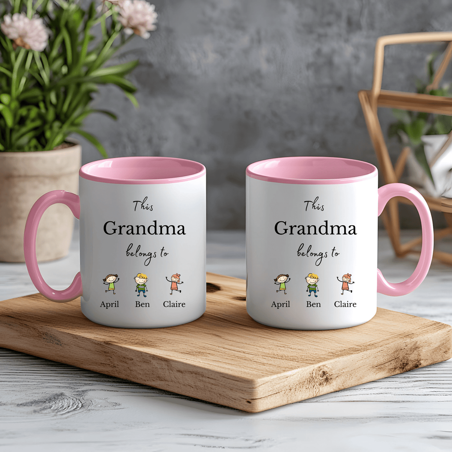 Personalised Grandma Mug with Grandkids Names