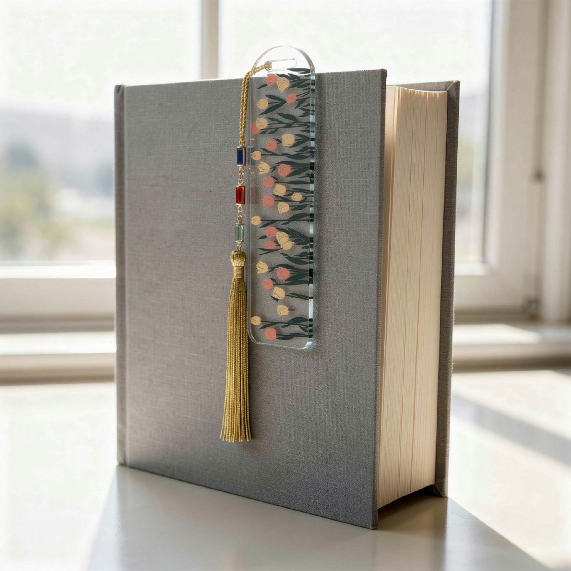 Tulips Bookmark. Wild Tulips Bookmark. Spring Tulip Bookmark