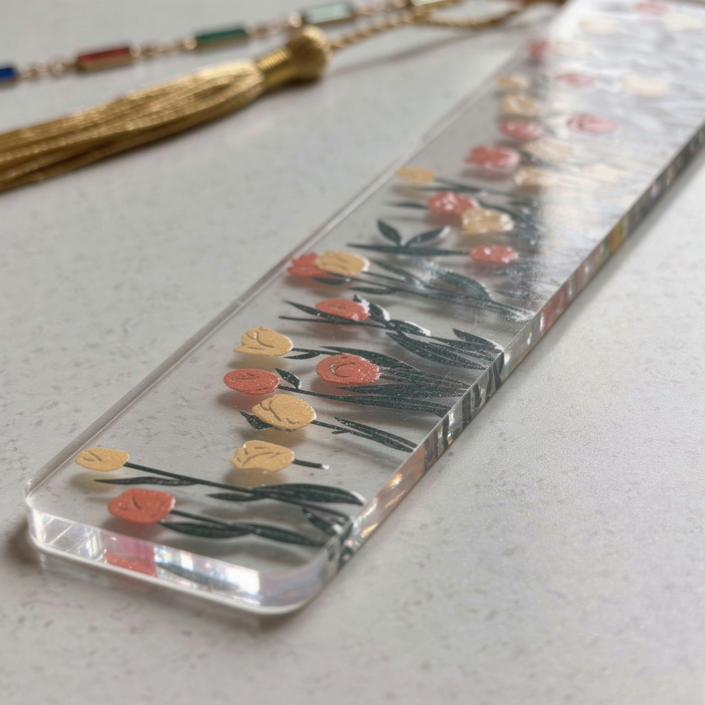 Tulips Bookmark. Wild Tulips Bookmark. Spring Tulip Bookmark