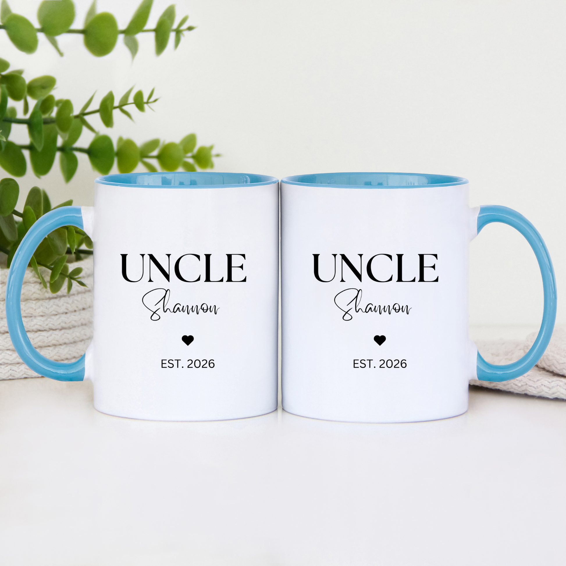 personalised Uncle mug baby reveal gift