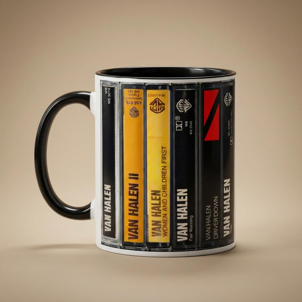 van halen Cassette tape Mug. Music Lover Gift. Cassette Mug. Cassette Retro Tape Mug. Music Lover Mug. Album Cassette Tape Mug. Album Cassette Mug