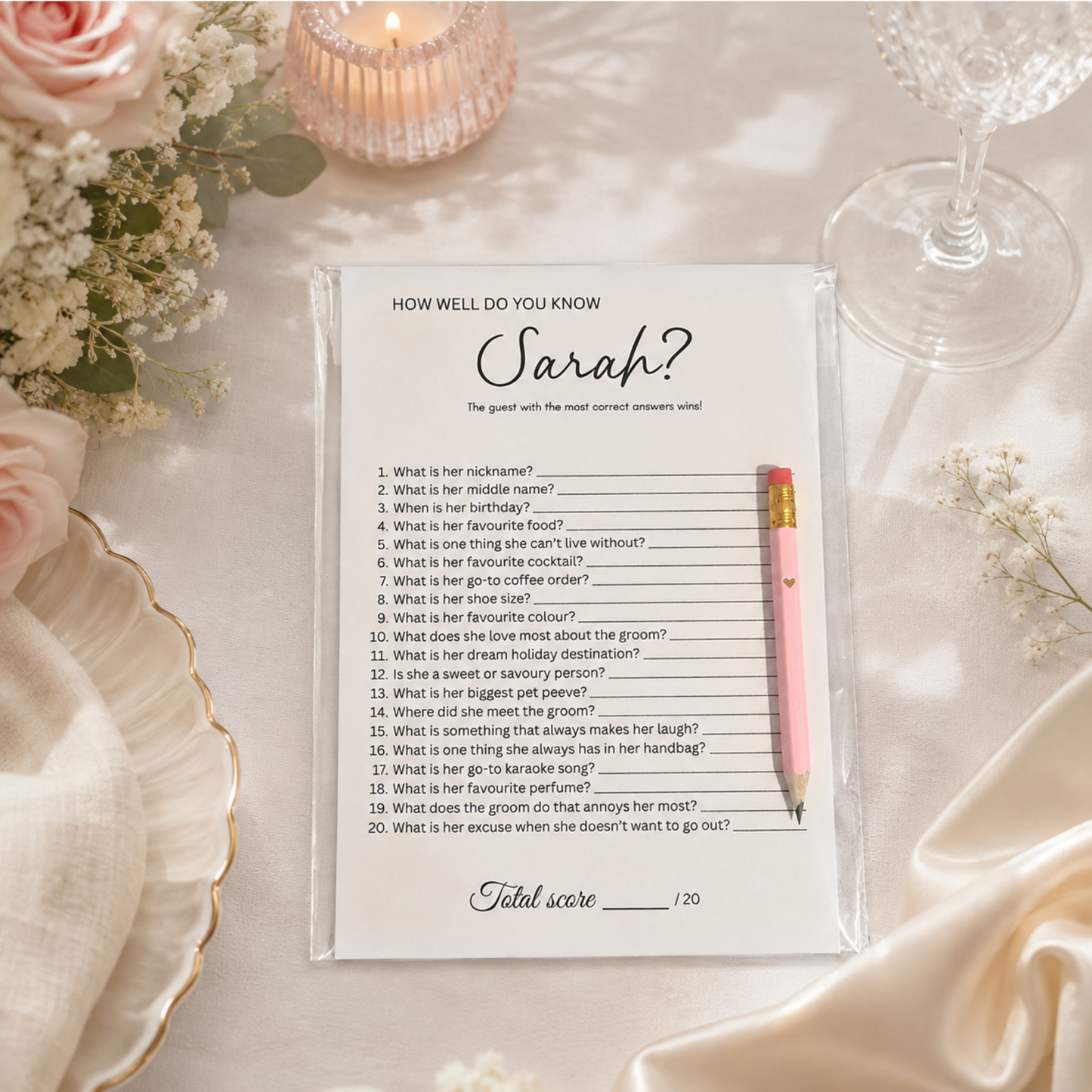 Who Knows the Bride Best How Well Do You Know the Bride Game Personalised Bridal Shower Hens Party Game Bride to Be Quiz Wedding Shower Activity