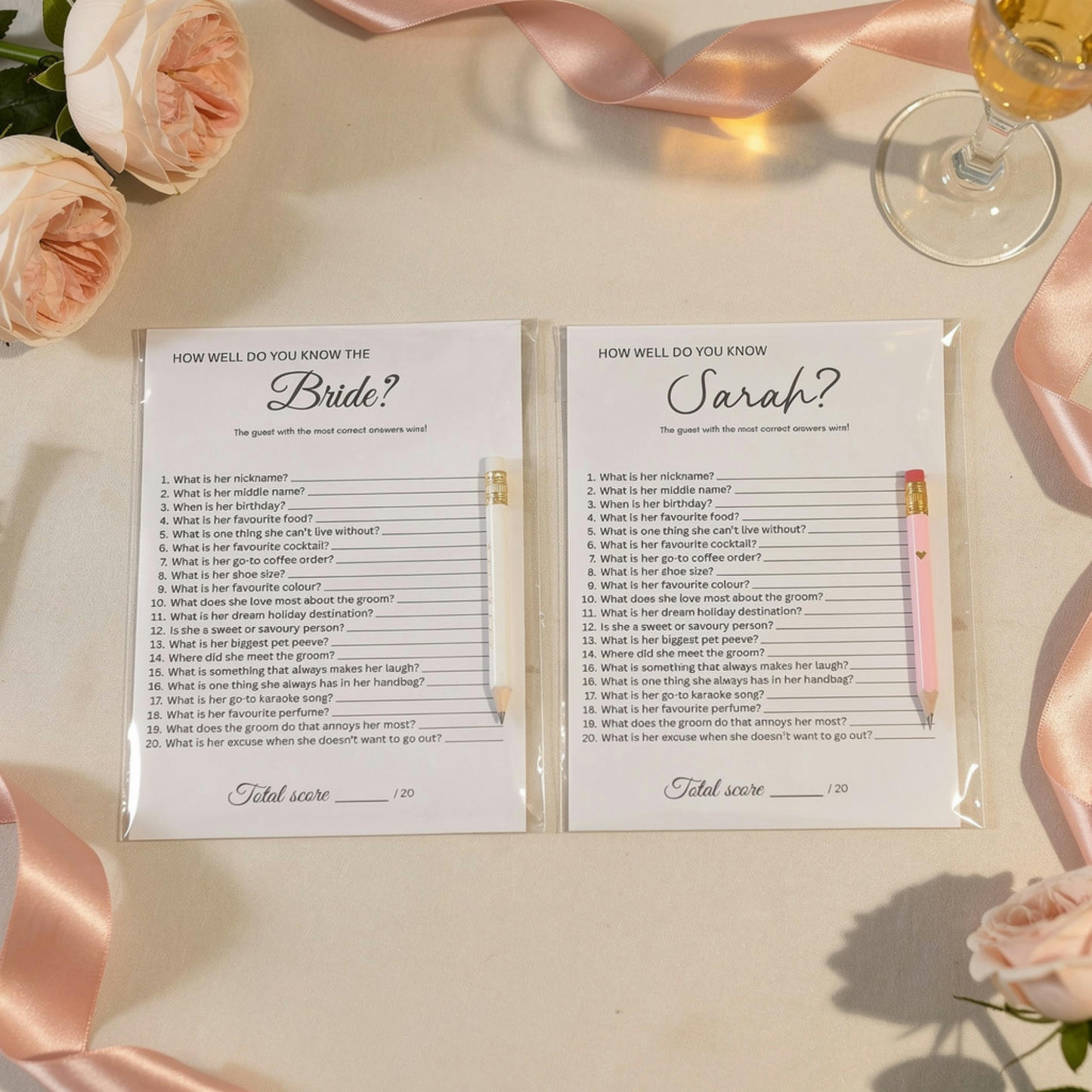 Who Knows the Bride Best How Well Do You Know the Bride Game Personalised Bridal Shower Hens Party Game Bride to Be Quiz Wedding Shower Activity