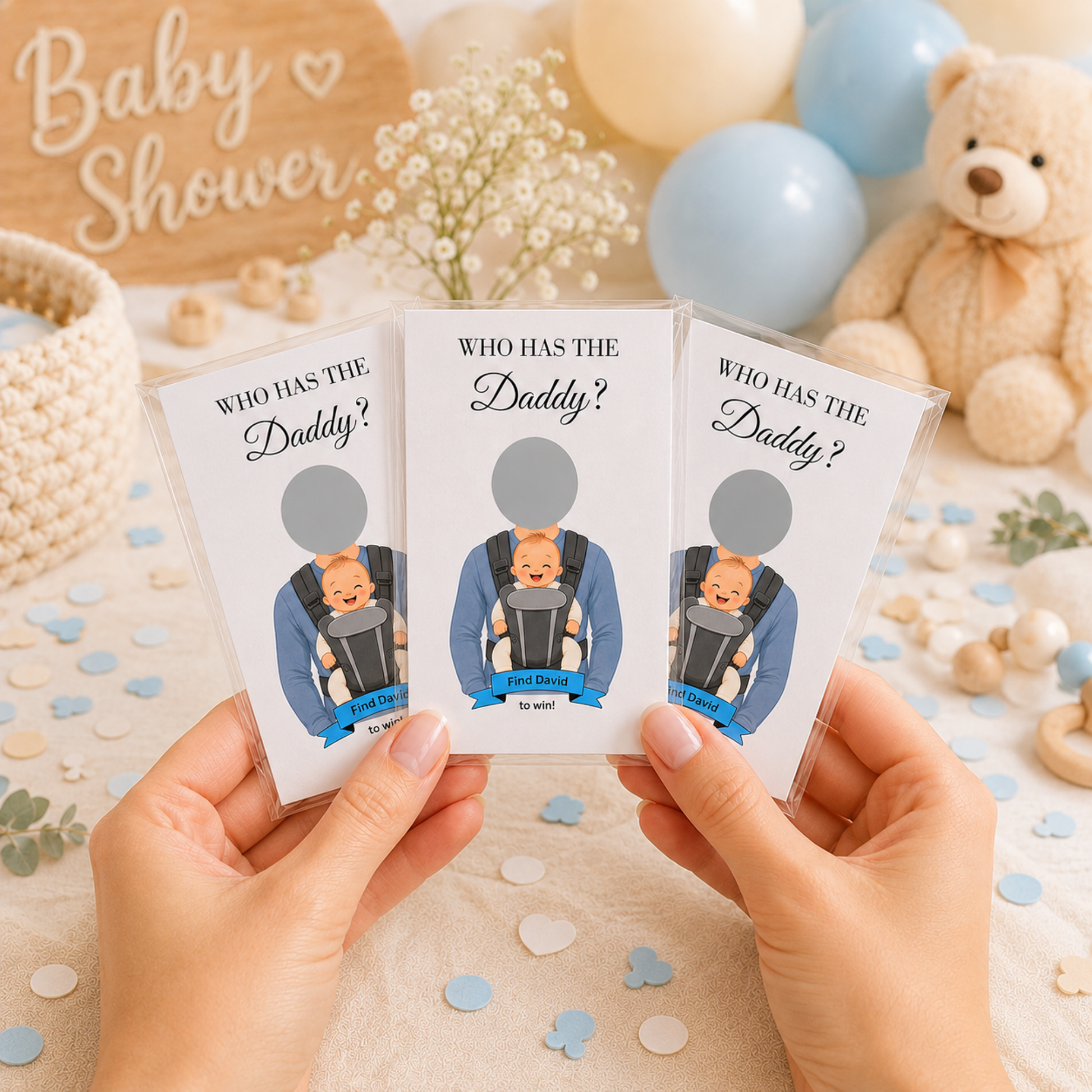 Who has the Daddy Scratch off game Baby Shower Games Baby Shower Scratch Off Who Has the Daddy? Who has the Dad Scratch Card PRINTED