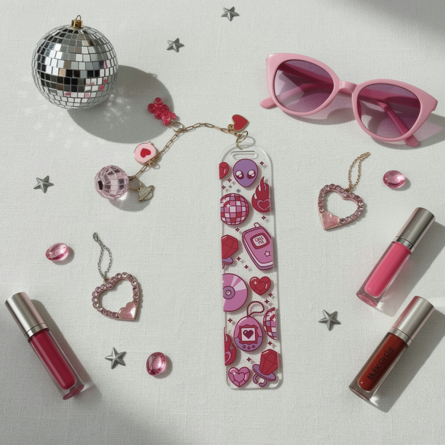Retro Y2K Bookmark. Disco Y2K Bookmark. Alien Bookmark. Nostalgic Y2K Bookmark. Disco Y2K Bookmark