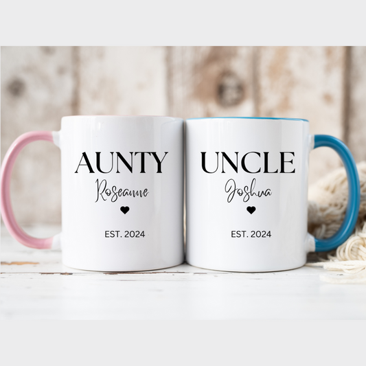 Aunty and Uncle Baby Reveal Mug