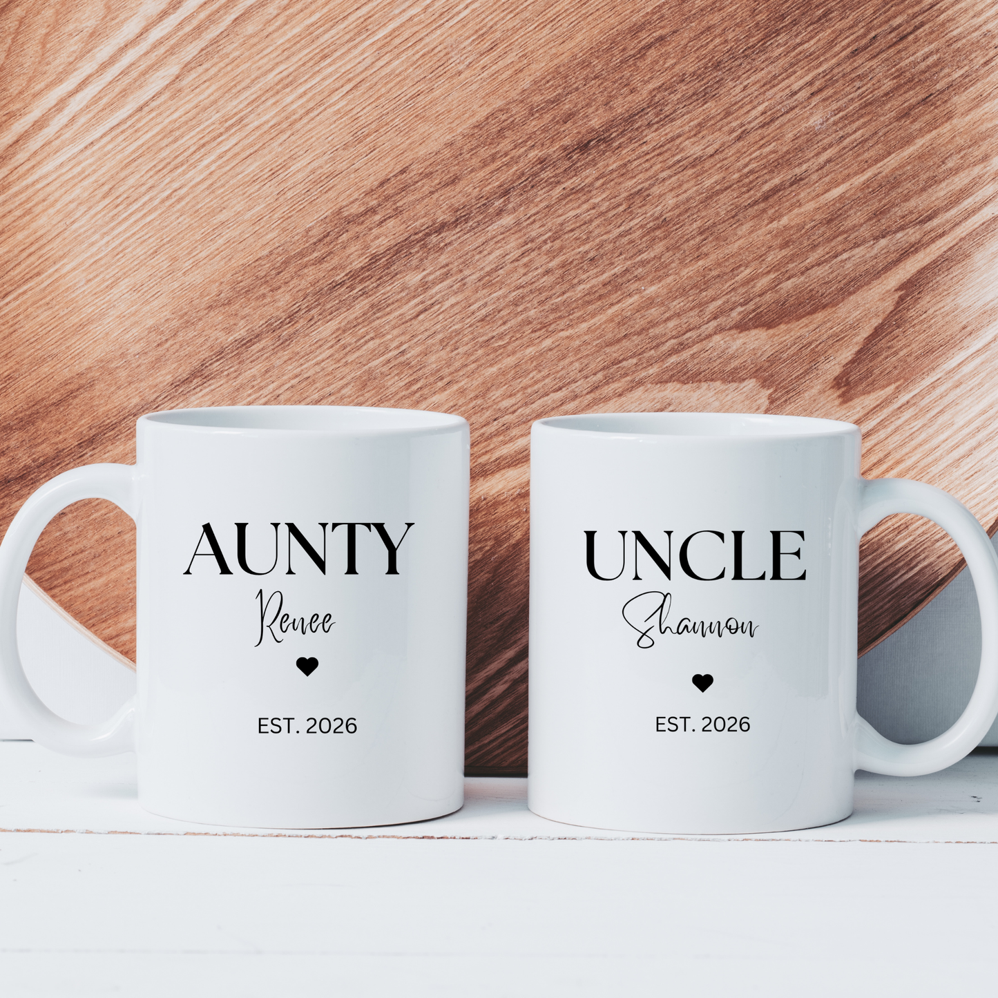 Aunty and Uncle baby reveal mug. Pregnancy Reveal Mug for New Aunt and Uncle. Pregnancy Announcement Aunt and Uncle. Aunty and Uncle Mug Set