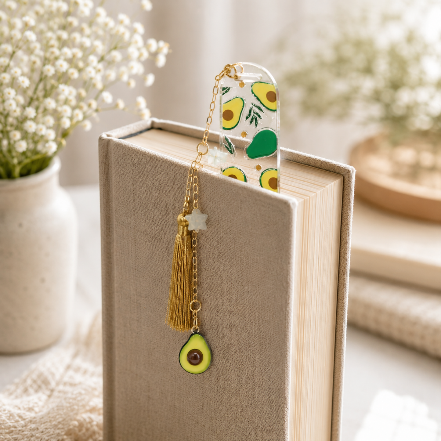 Avocado Bookmark with Tassel