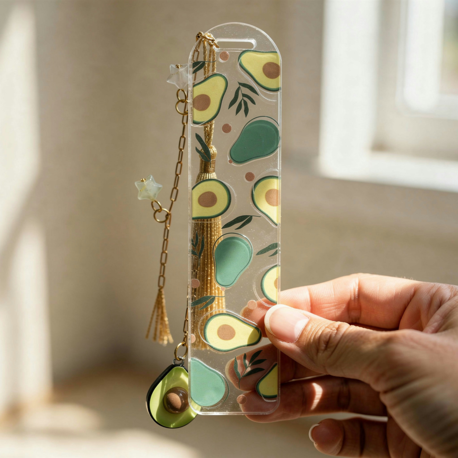 Avocado Bookmark with Tassel