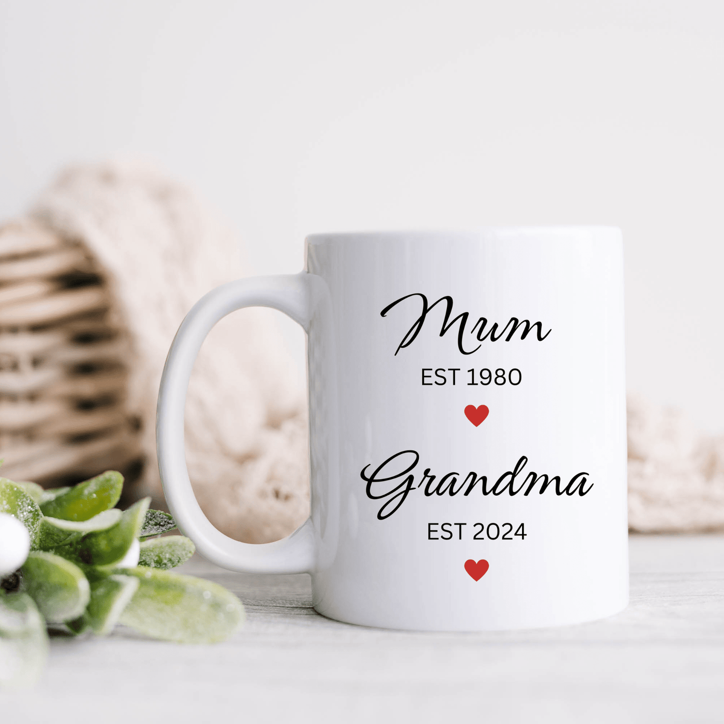 Mum To Grandma Baby Reveal Mug