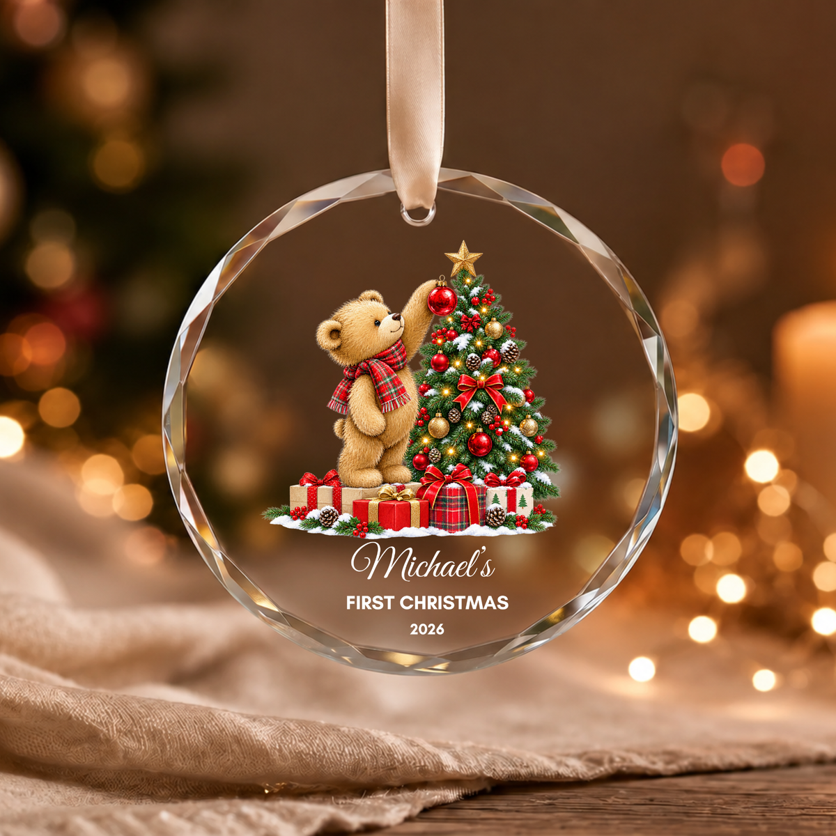 Baby’s First Christmas Ornament Personalised Acrylic Baby Christmas Ornament 2026 Custom Name Baby Boy Girl First Christmas Keepsake Gift