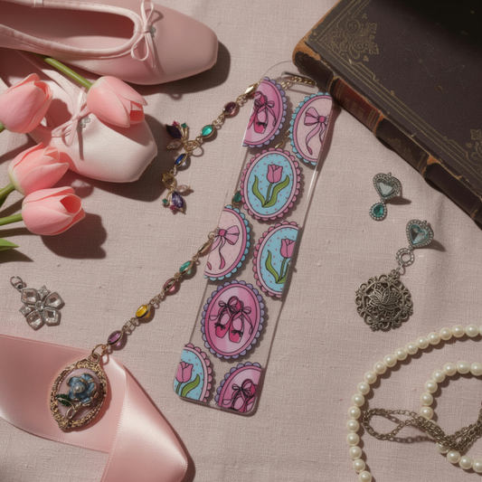 Ballet Shoes Bookmark. Coquette Ballet Bookmark. Ballet Lover Bookmark. Ballerina Gift Bookmark. Ballerina Bookmark