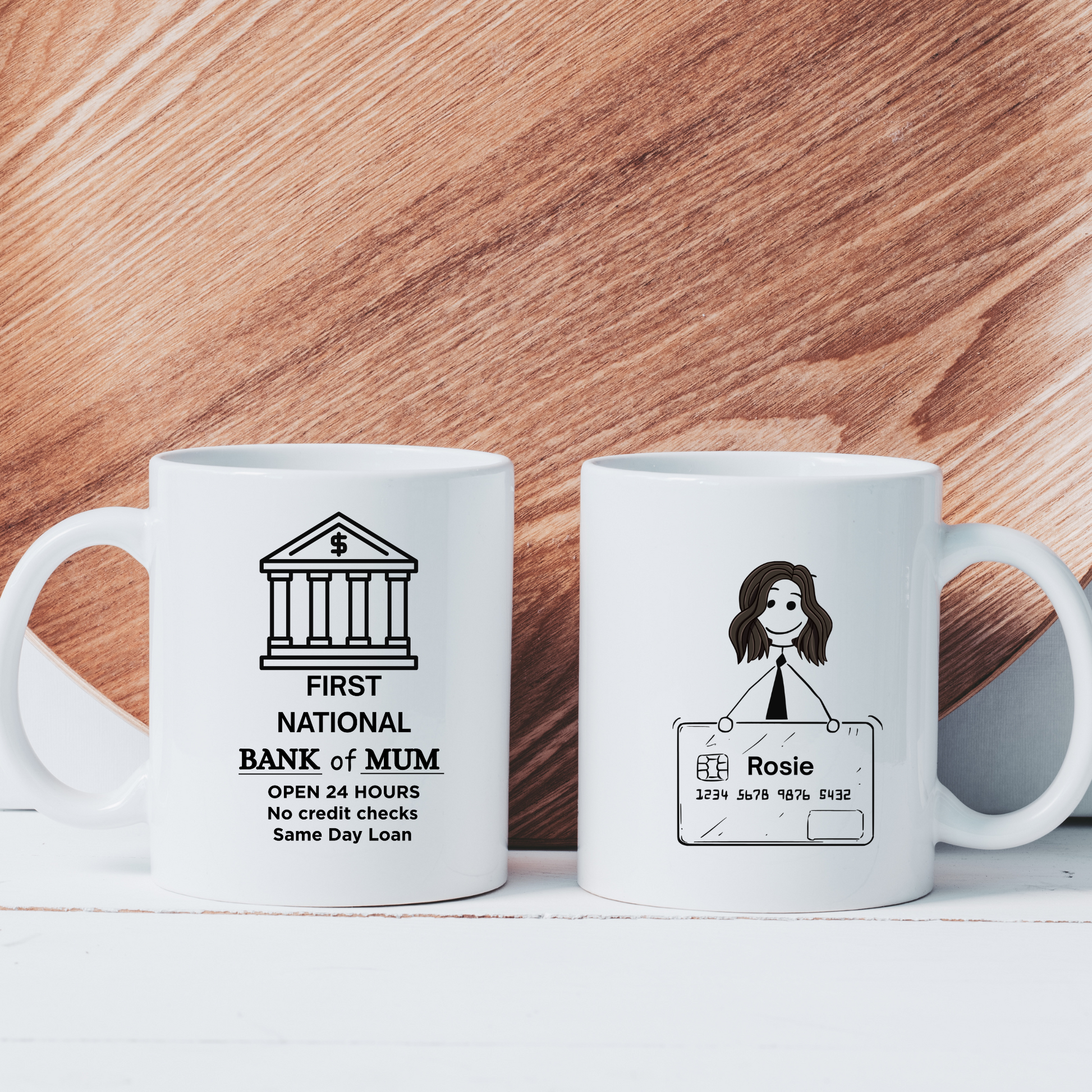 Bank of Mum Mug Funny Mugs for Mum Funny Gift for Mum from the kids