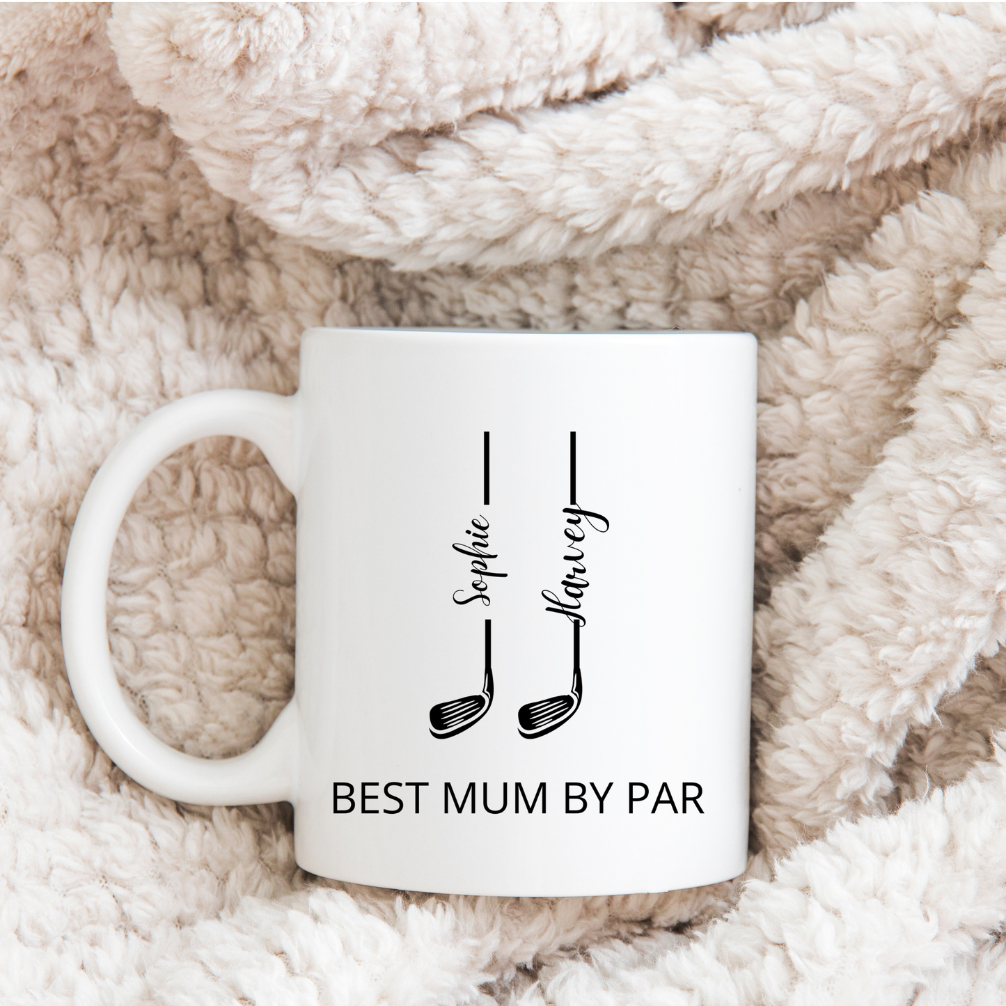 Best Mum by Par Mug. Golfer Mum Mug. Golfer Mum Gift. Custom Gift for Golfer Mum. Personalised Gift for Golfer Mum. Best Mum by Par