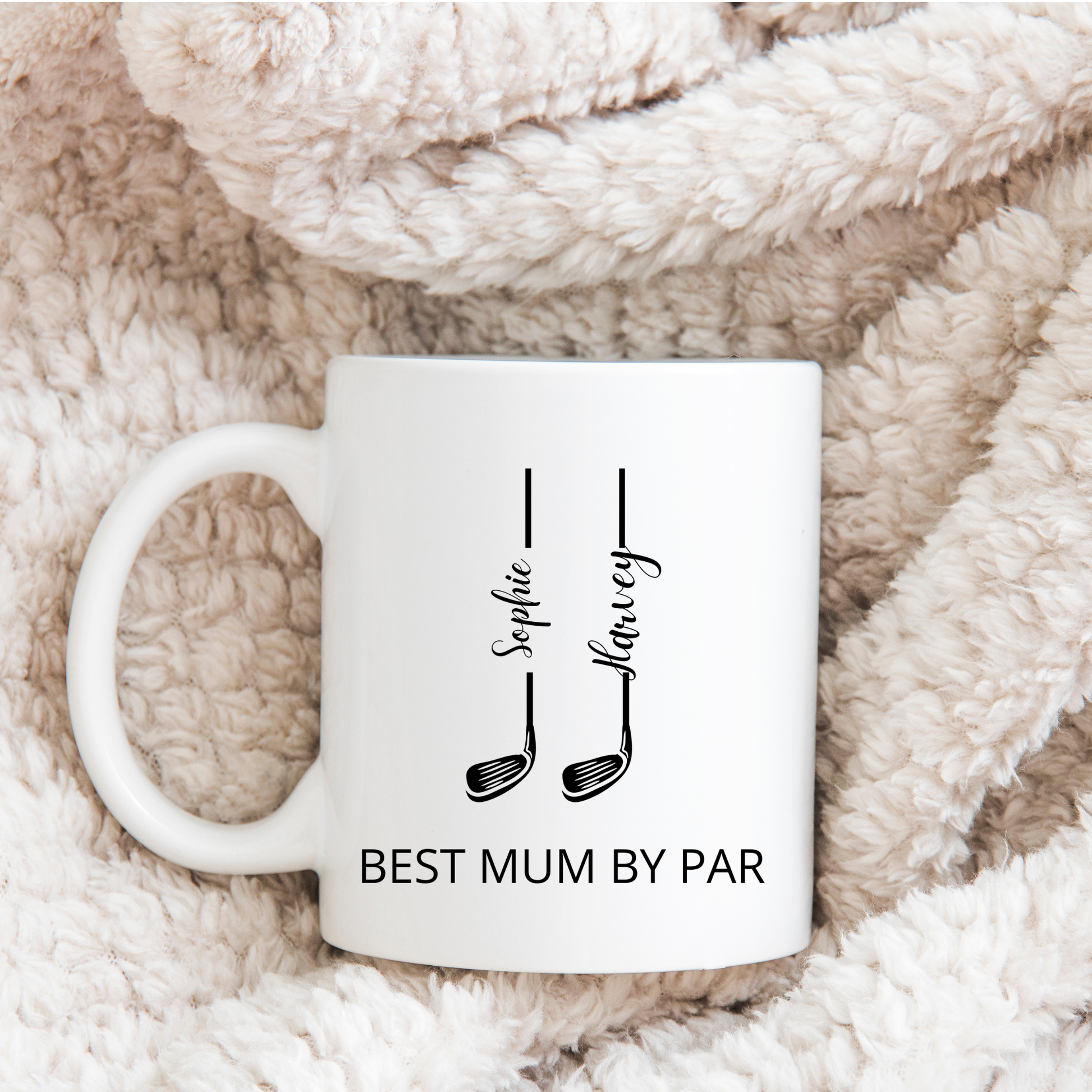 Best Mum by Par Mug. Golfer Mum Mug. Golfer Mum Gift. Custom Gift for Golfer Mum. Personalised Gift for Golfer Mum. Best Mum by Par