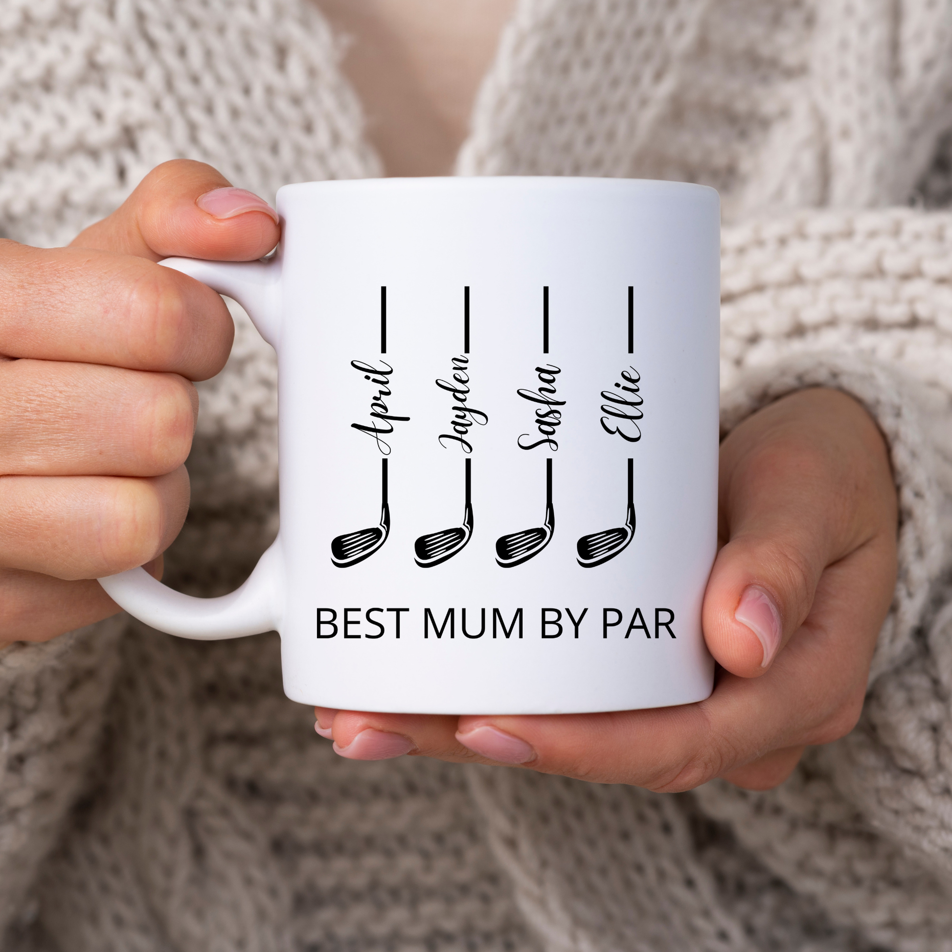 Best Mum by Par Mug. Golfer Mum Mug. Golfer Mum Gift. Custom Gift for Golfer Mum. Personalised Gift for Golfer Mum. Best Mum by Par