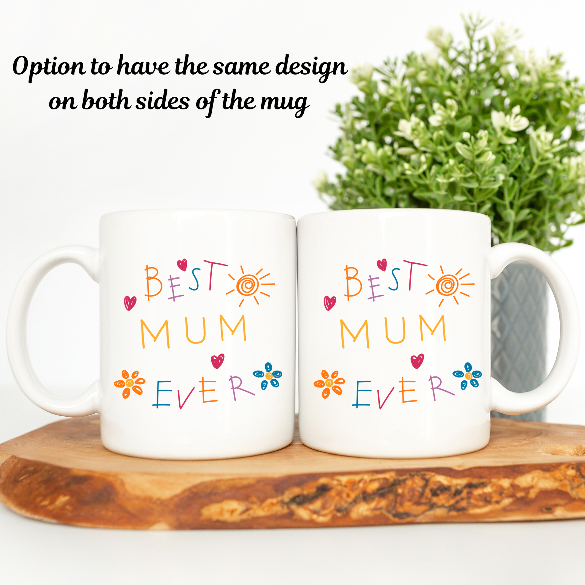 Best Mum Ever Mug • Personalised Kids Handprint Mug for Mum • Best Mum Ever Handprint Mug • Custom Handprint Mug for Mum with kids names