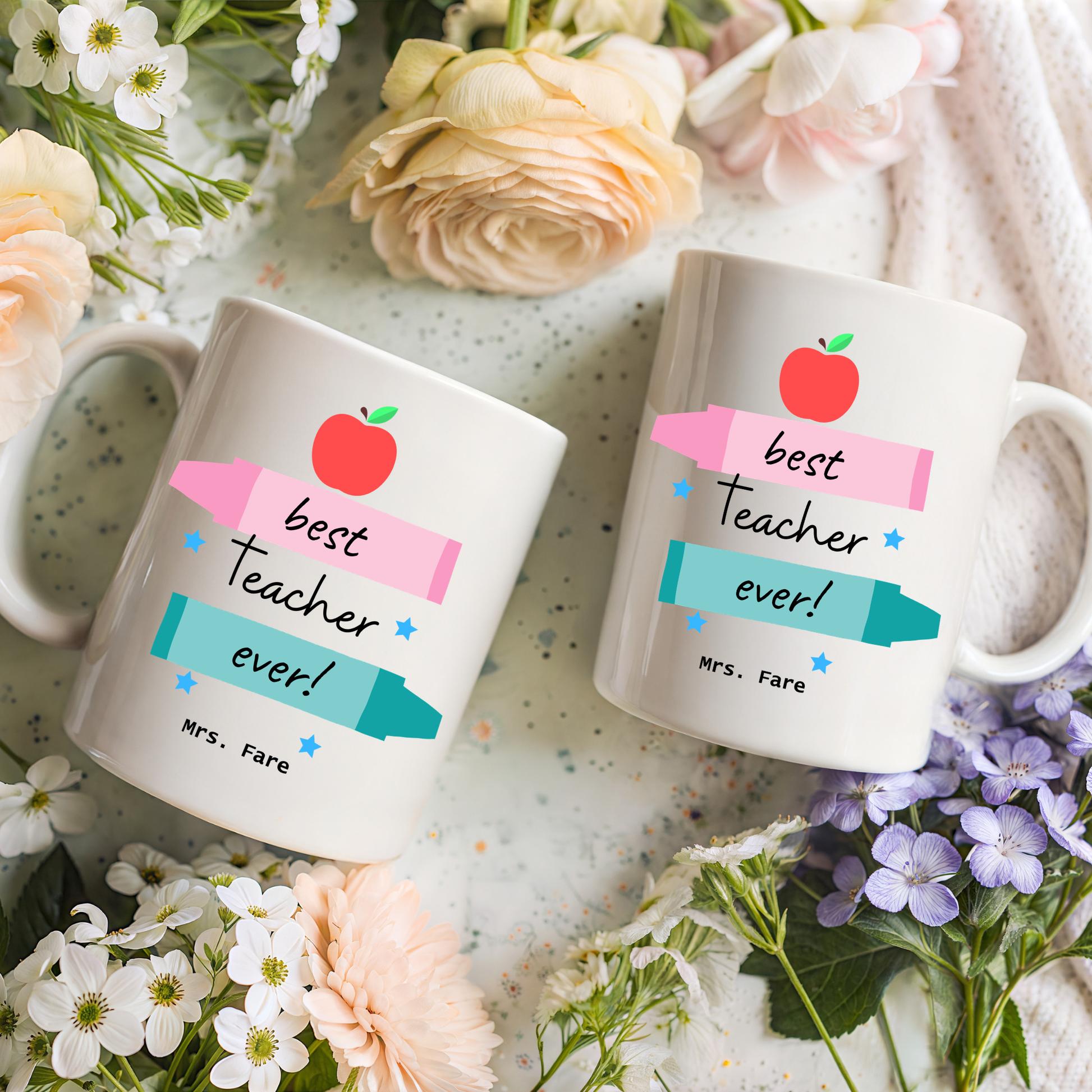 Personalised Best Teacher Ever Mug. Teacher Mug. Teacher Gifts. Teacher Appreciation Mug. Custom Mug Best Teacher Ever personalised Mug