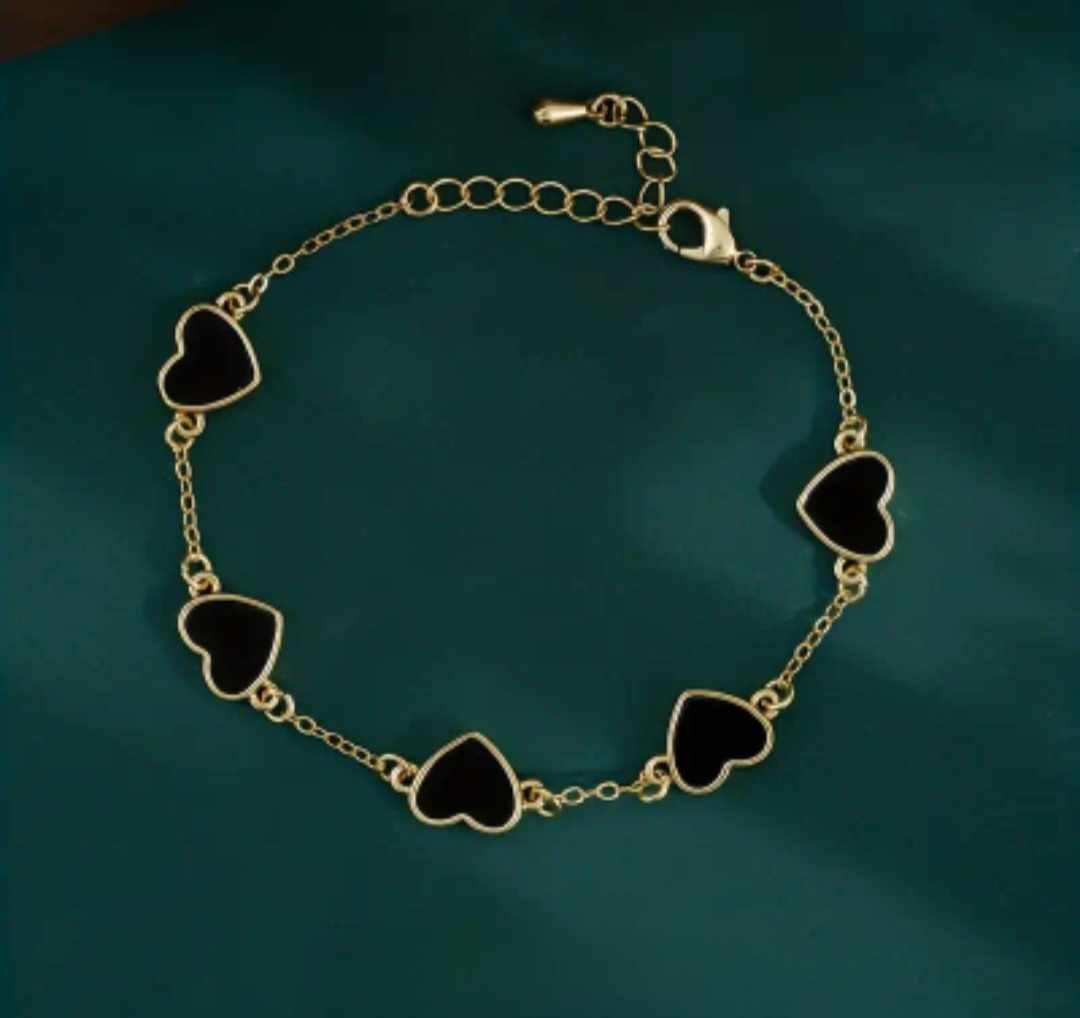 Black Hearts Bracelet