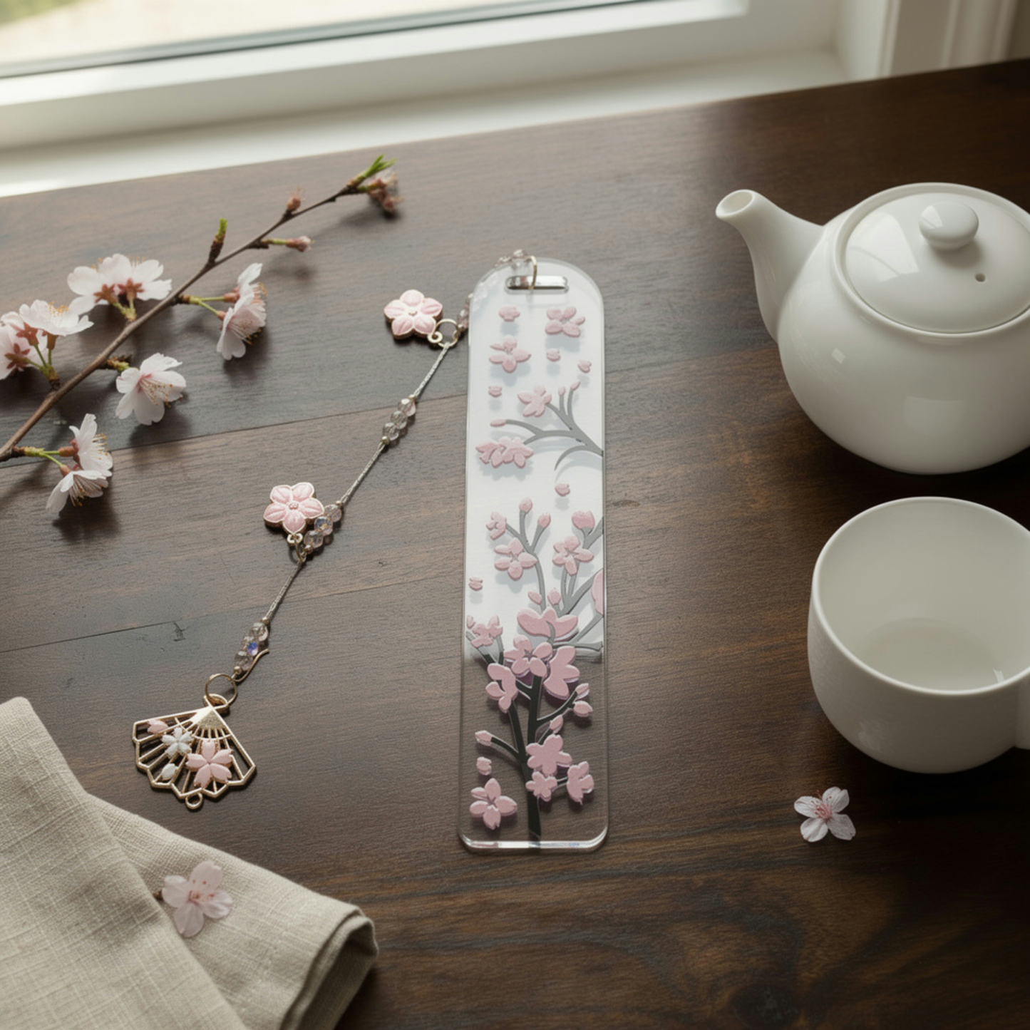 Cherry Blossom Bookmark. Japanese Cherry Blossom Bookmark. Sakura Bookmark Cherry Blossom Lover Bookmark Pink Sakura Cherry Blossom Bookmark