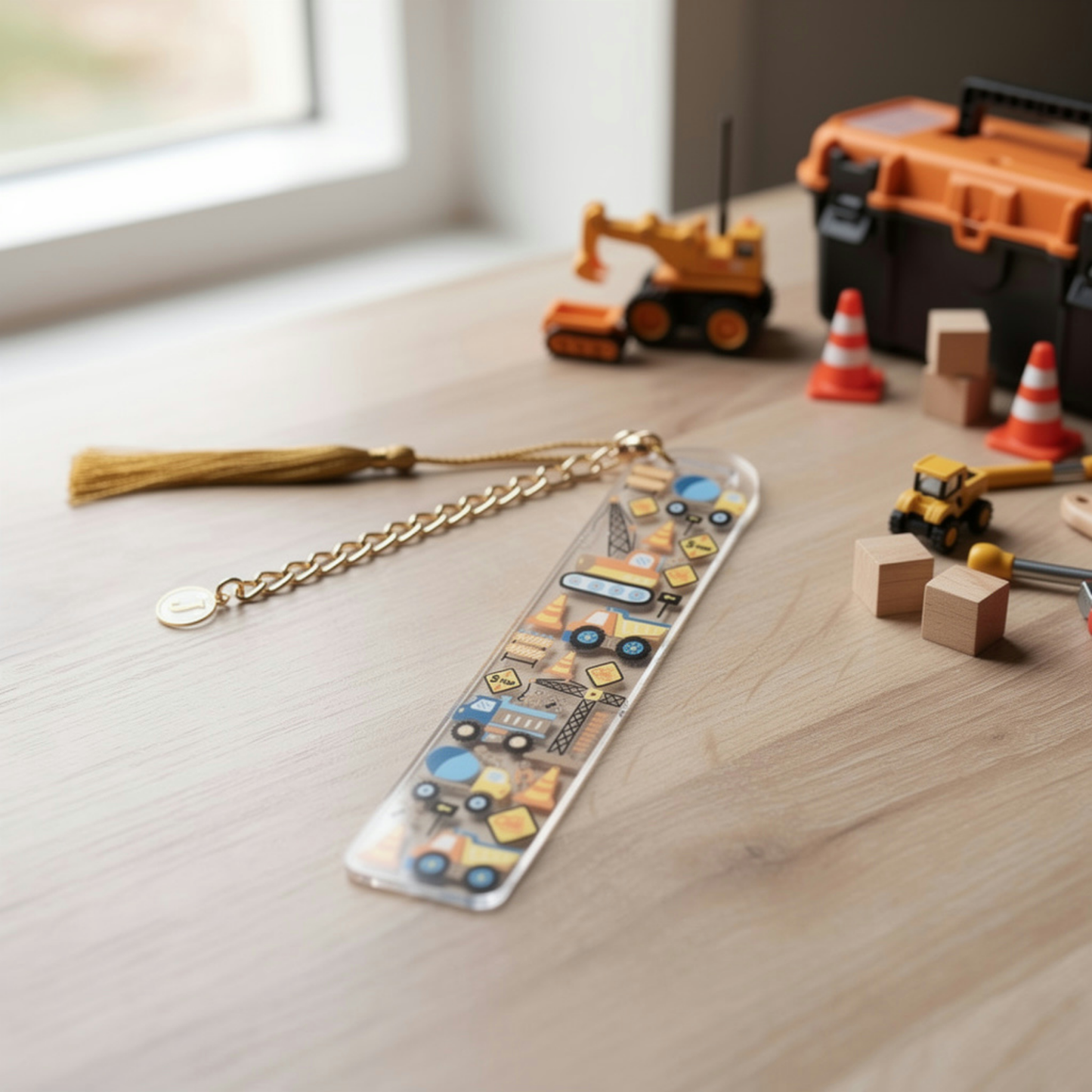 Kids Construction Bookmark Construction Trucks Bookmark Construction Vehicle Bookmark Construction Vehicle Bookmark for Kids Digger Bookmark