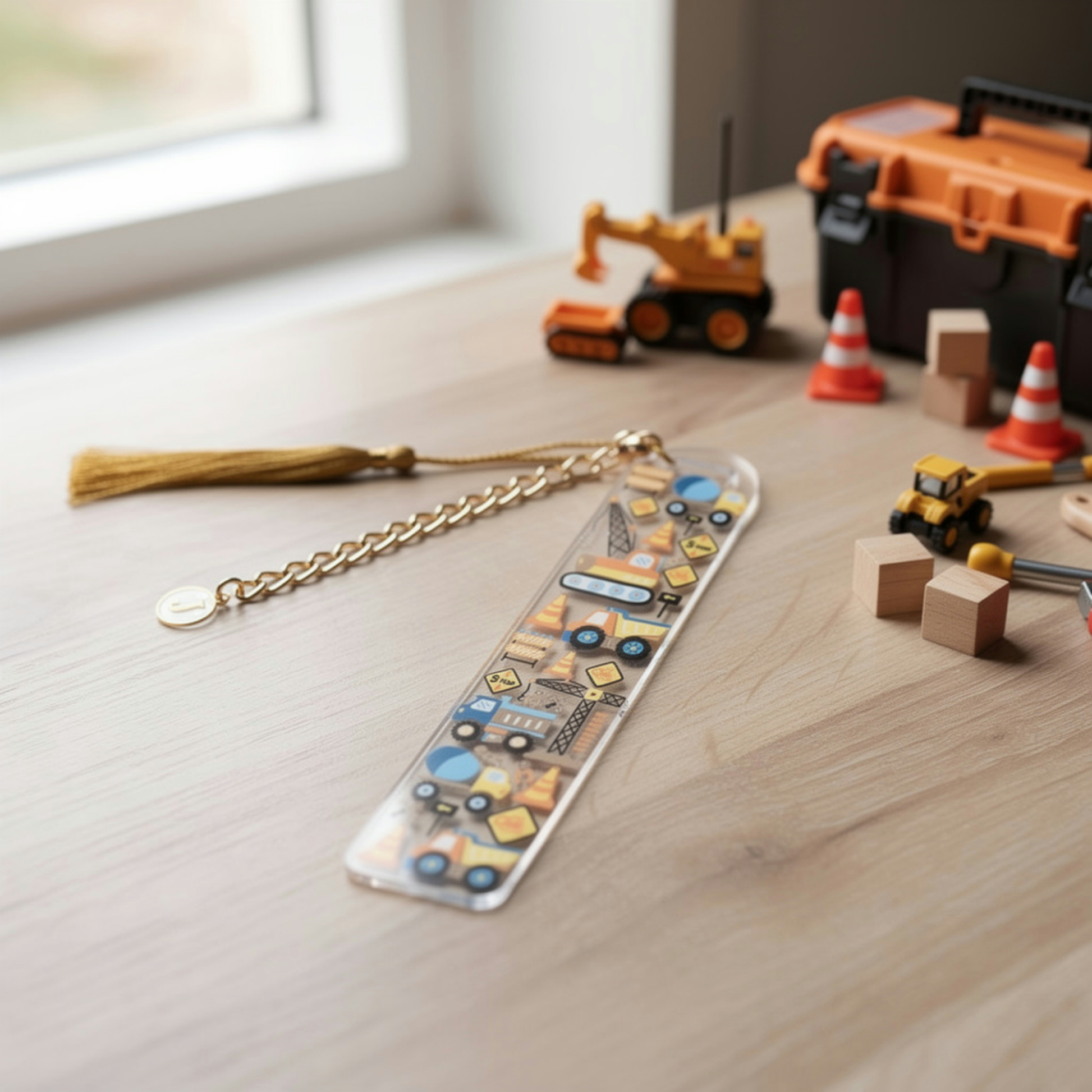 Kids Construction Bookmark Construction Trucks Bookmark Construction Vehicle Bookmark Construction Vehicle Bookmark for Kids Digger Bookmark
