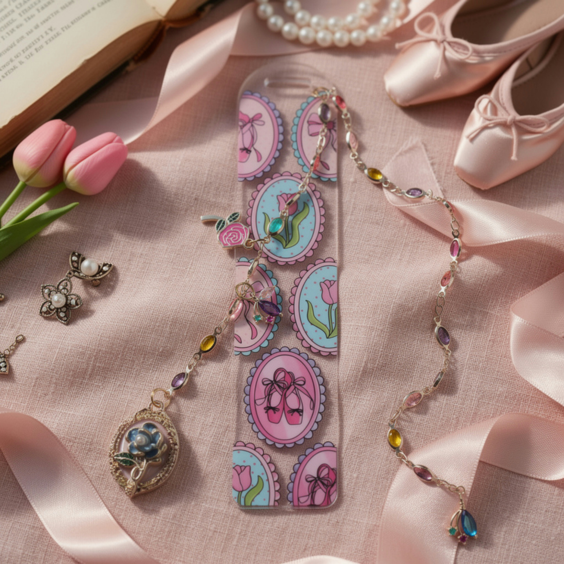 Ballet Shoes Bookmark. Coquette Ballet Bookmark. Ballet Lover Bookmark. Ballerina Gift Bookmark. Ballerina Bookmark