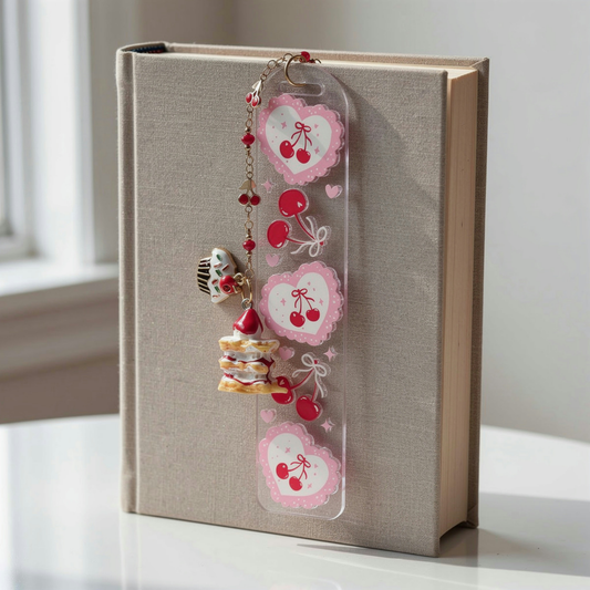 Cherries Bookmark. Cherry Cake Bookmark. Cake Cherries Bookmarks. Cherries Cake Bookmark. Cherry Lover Bookmark Gift. Cherry Lover Gift