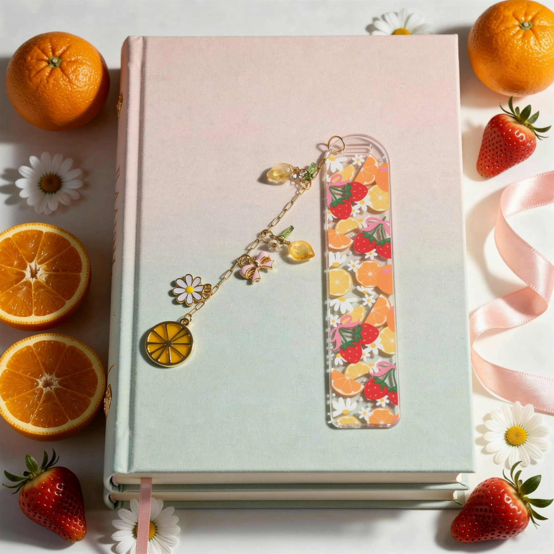 Strawberry Orange Bookmark. Orange Lemon Strawberry Bookmark. Orange & Strawberries Bookmark. Strawberry Lover Bookmark. Fruits Bookmark