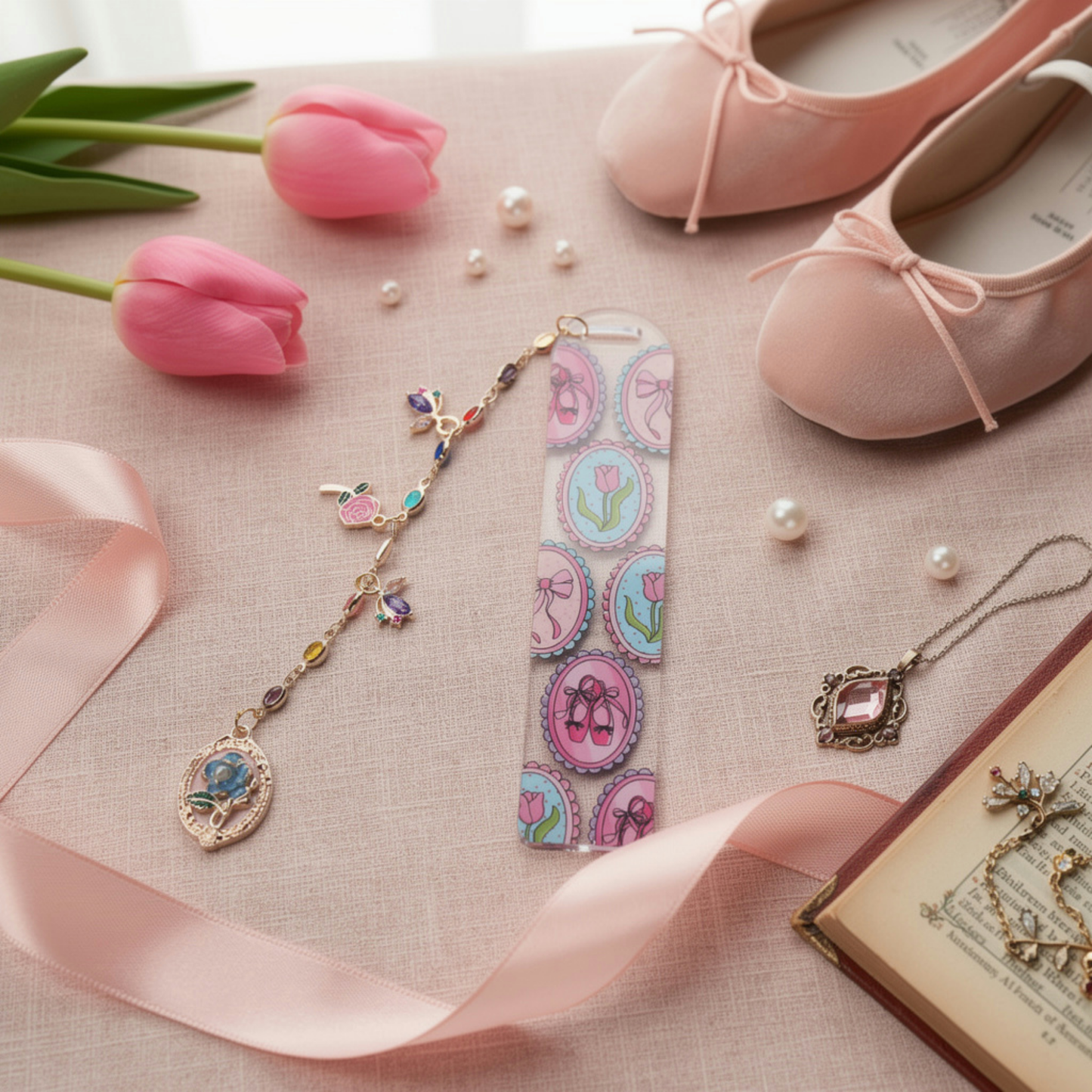 Ballet Shoes Bookmark. Coquette Ballet Bookmark. Ballet Lover Bookmark. Ballerina Gift Bookmark. Ballerina Bookmark