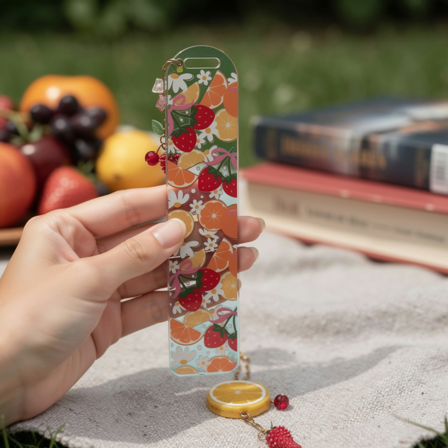 Strawberry Orange Bookmark. Orange Lemon Strawberry Bookmark. Orange & Strawberries Bookmark. Strawberry Lover Bookmark. Fruits Bookmark