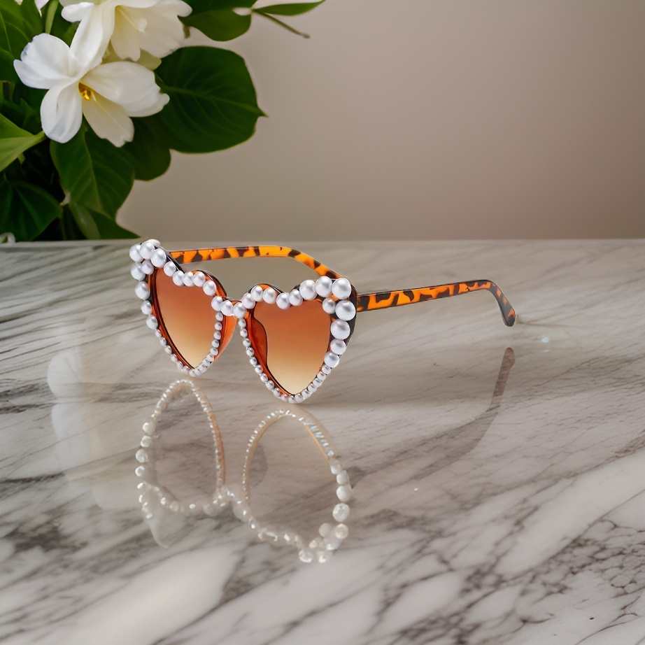 Heart Shaped Pearl Sunglasses