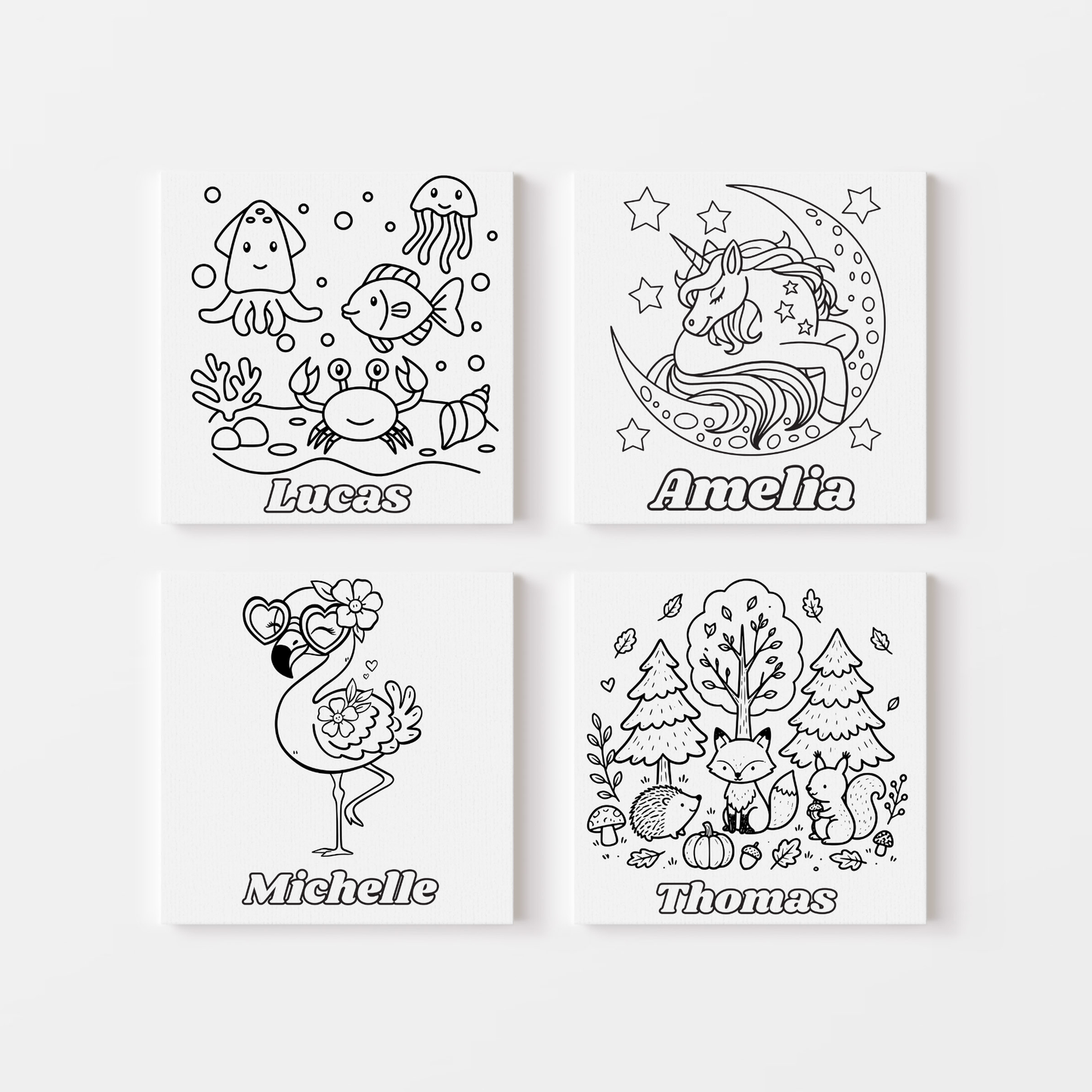 Paint your own canvas kit for kids. Kids canvas painting set. Personalised kids paint kit.  kids painting party favours