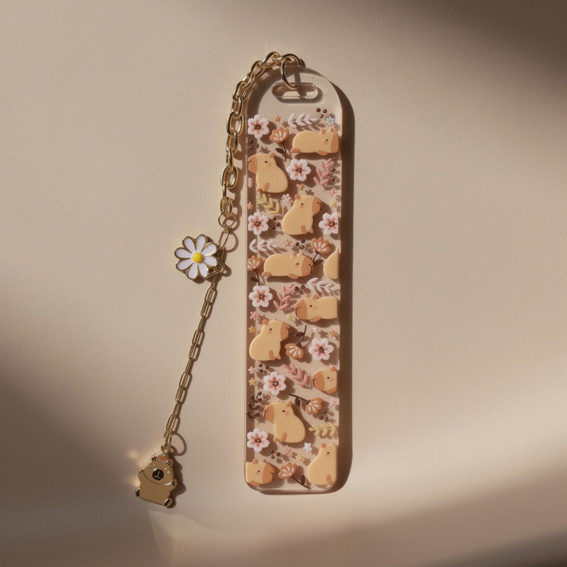 Capybara Bookmark. Capybara Bookmark for Book Lovers. Capybara Book Lover Gift. Capybara Gift Acrylic Bookmark Capybara Bookmark with Charms
