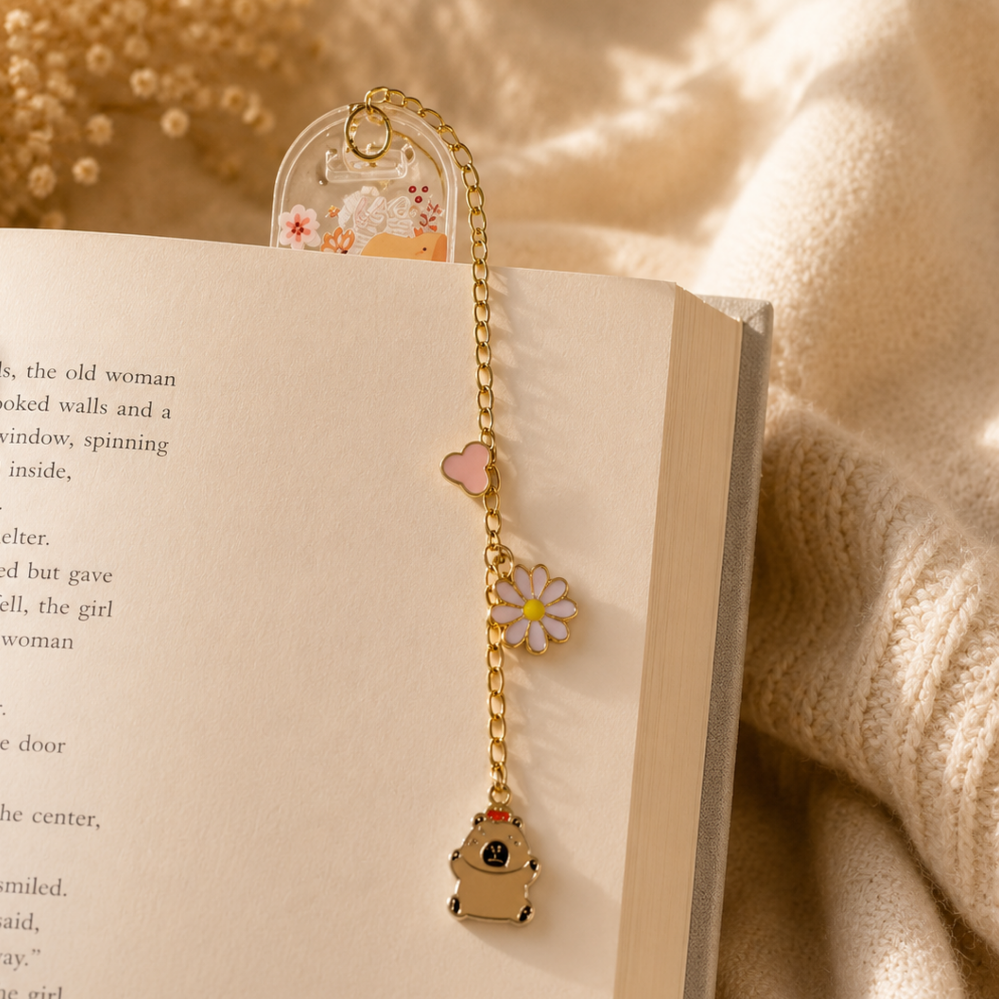 Capybara Bookmark. Capybara Bookmark for Book Lovers. Capybara Book Lover Gift. Capybara Gift Acrylic Bookmark Capybara Bookmark with Charms