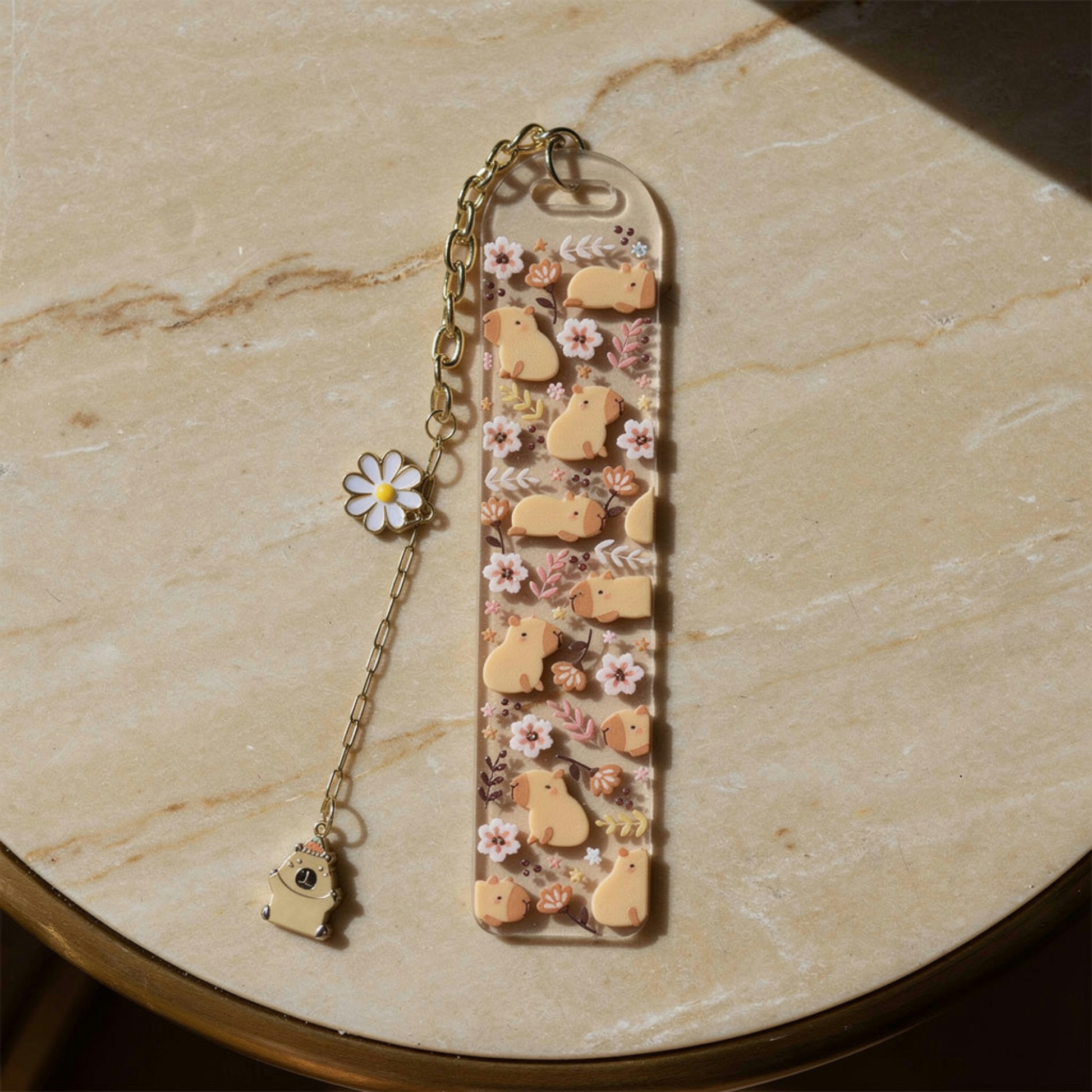 Capybara Bookmark. Capybara Bookmark for Book Lovers. Capybara Book Lover Gift. Capybara Gift Acrylic Bookmark Capybara Bookmark with Charms