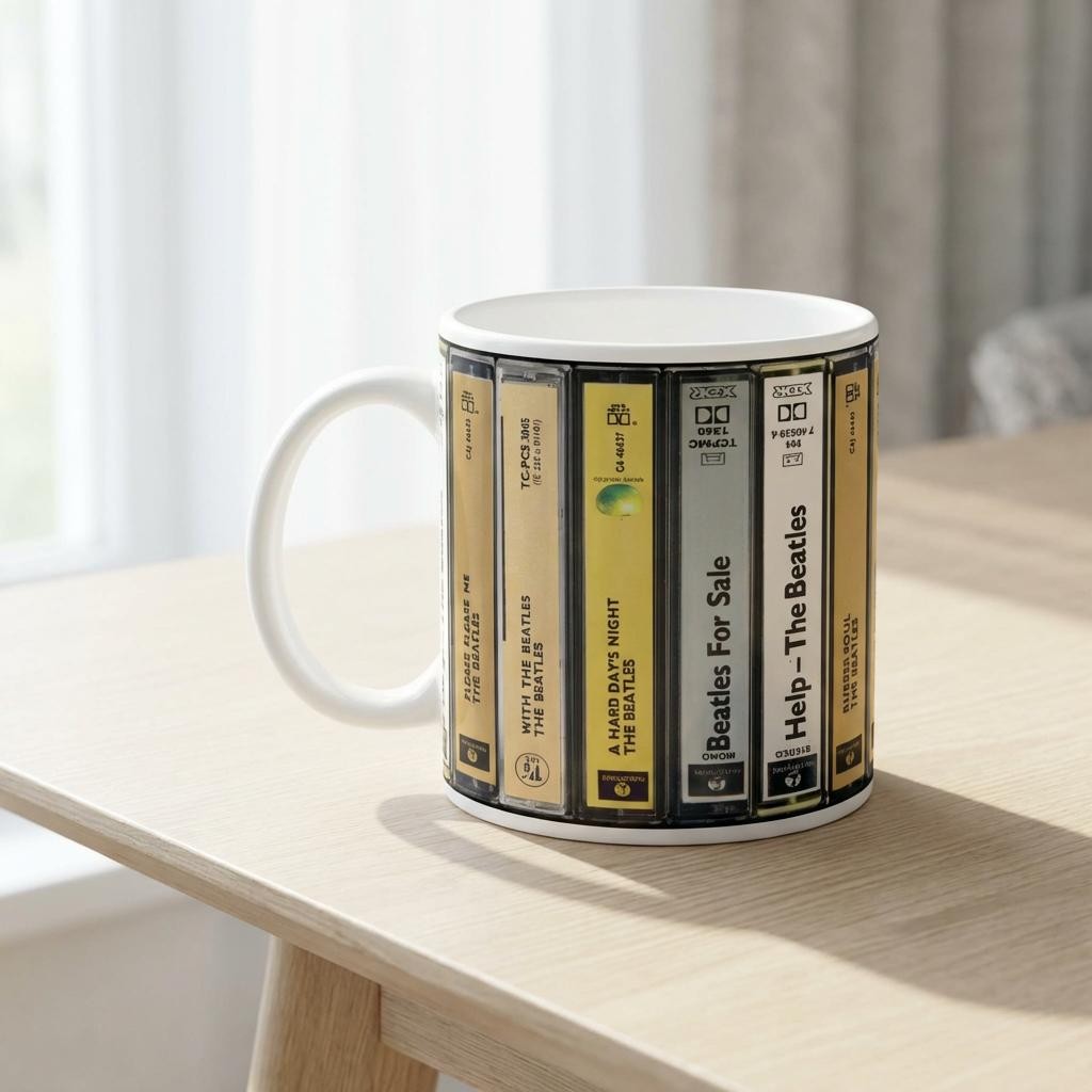 Beatles Cassette tape Mug. Music Lover Gift. Cassette Mug. Cassette Retro Tape Mug. Music Lover Mug. Album Cassette Tape Mug. Album Cassette Mug