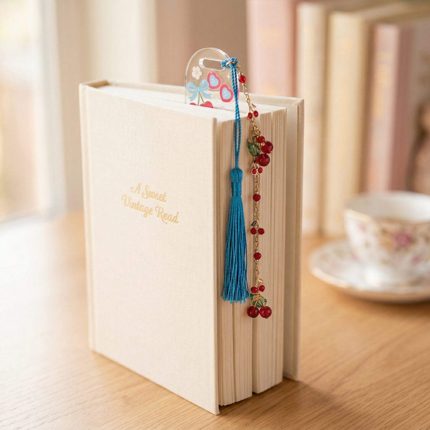 acrylic bookmark cute cherry design