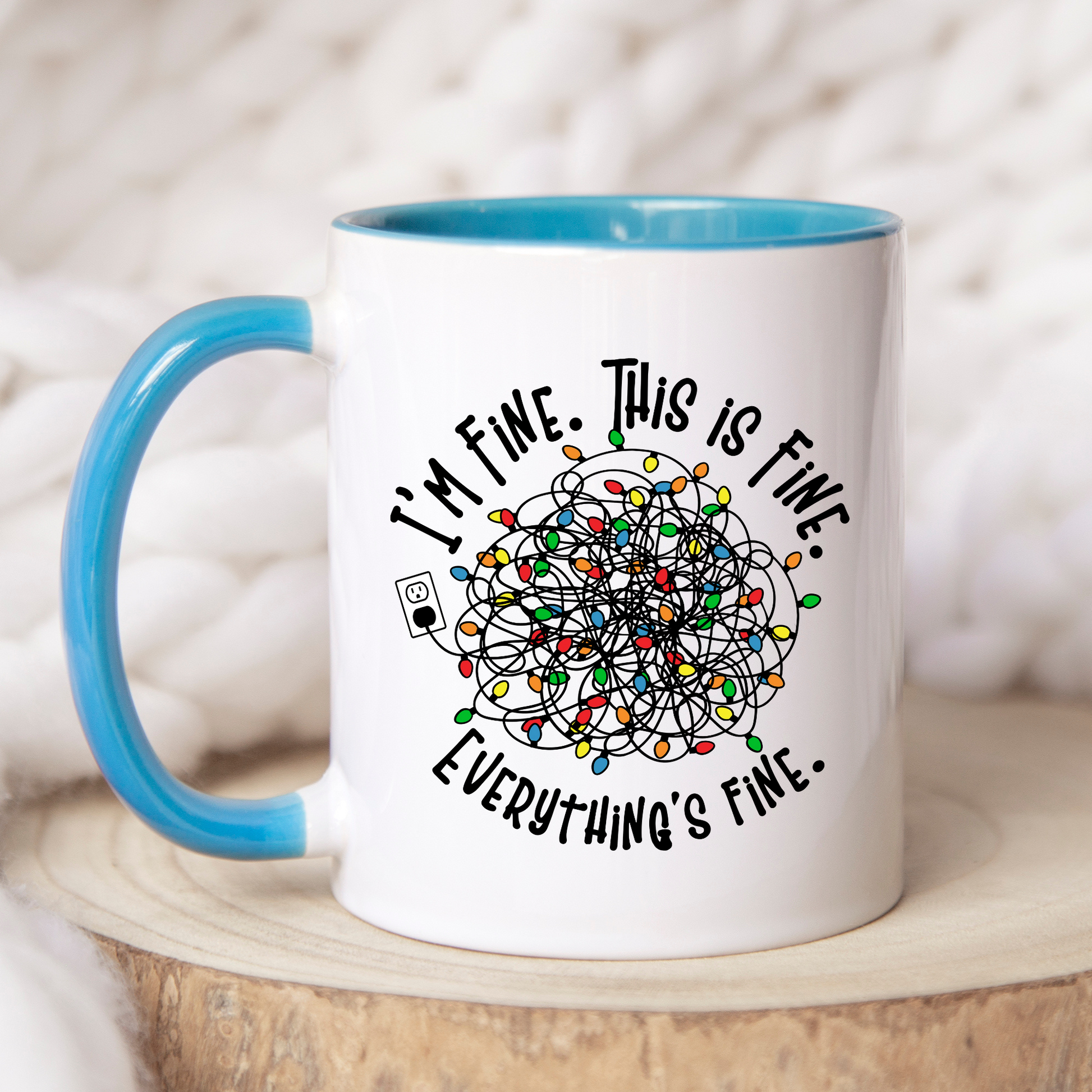 Blue Christmas mug