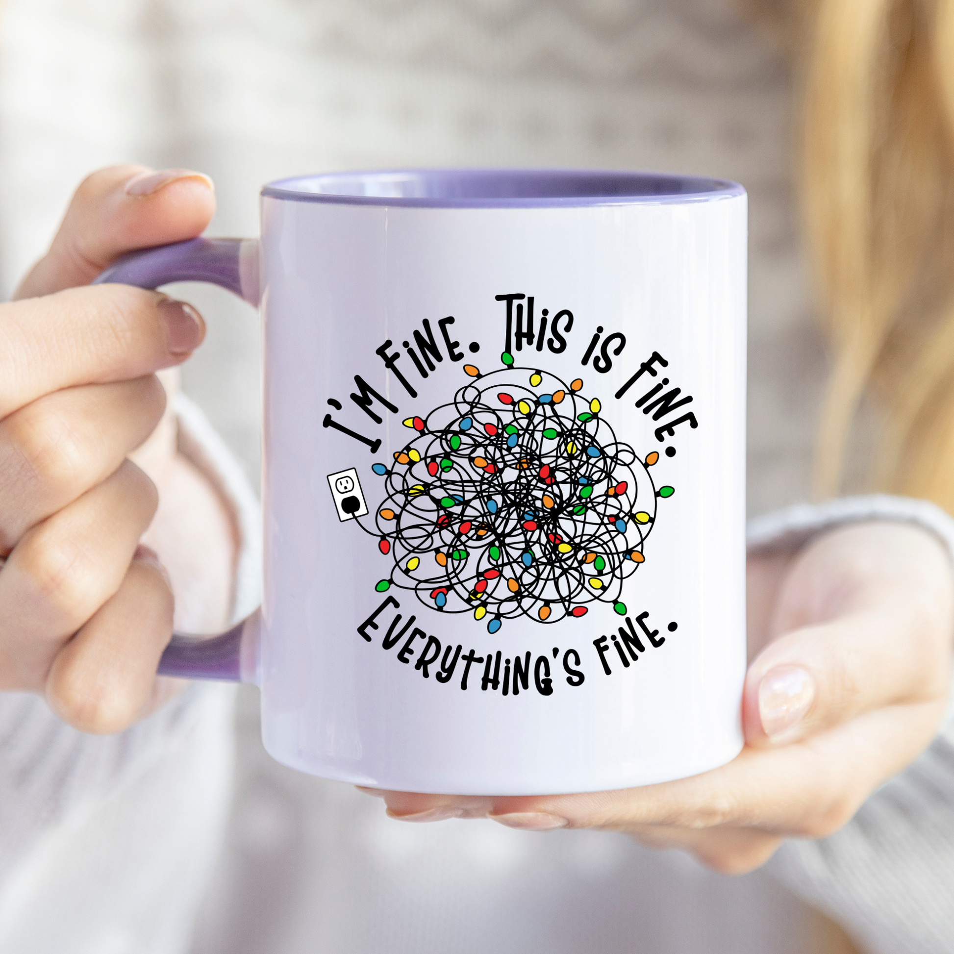 Purple Christmas mug