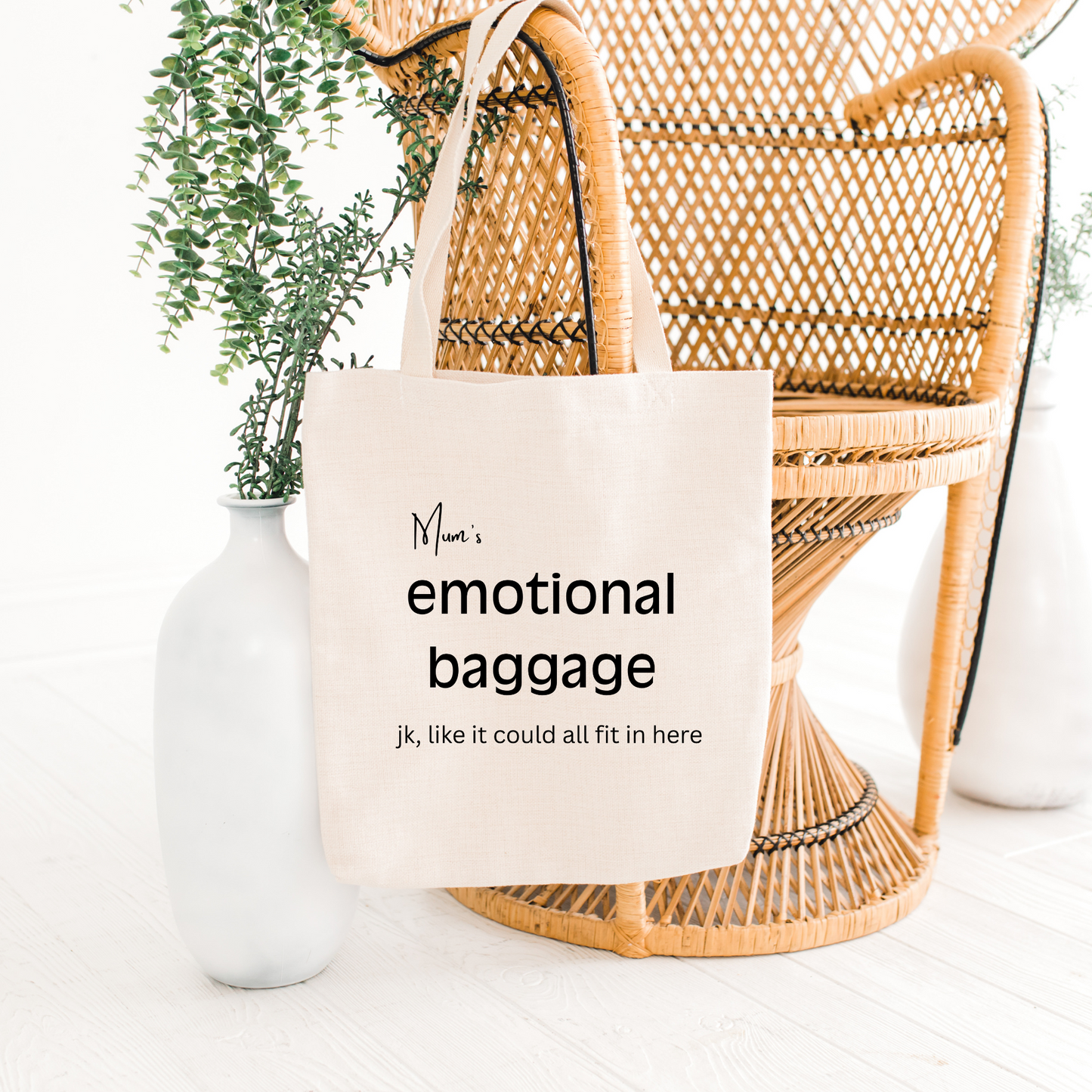 Funny Gifts Emotional Baggage Tote Bag