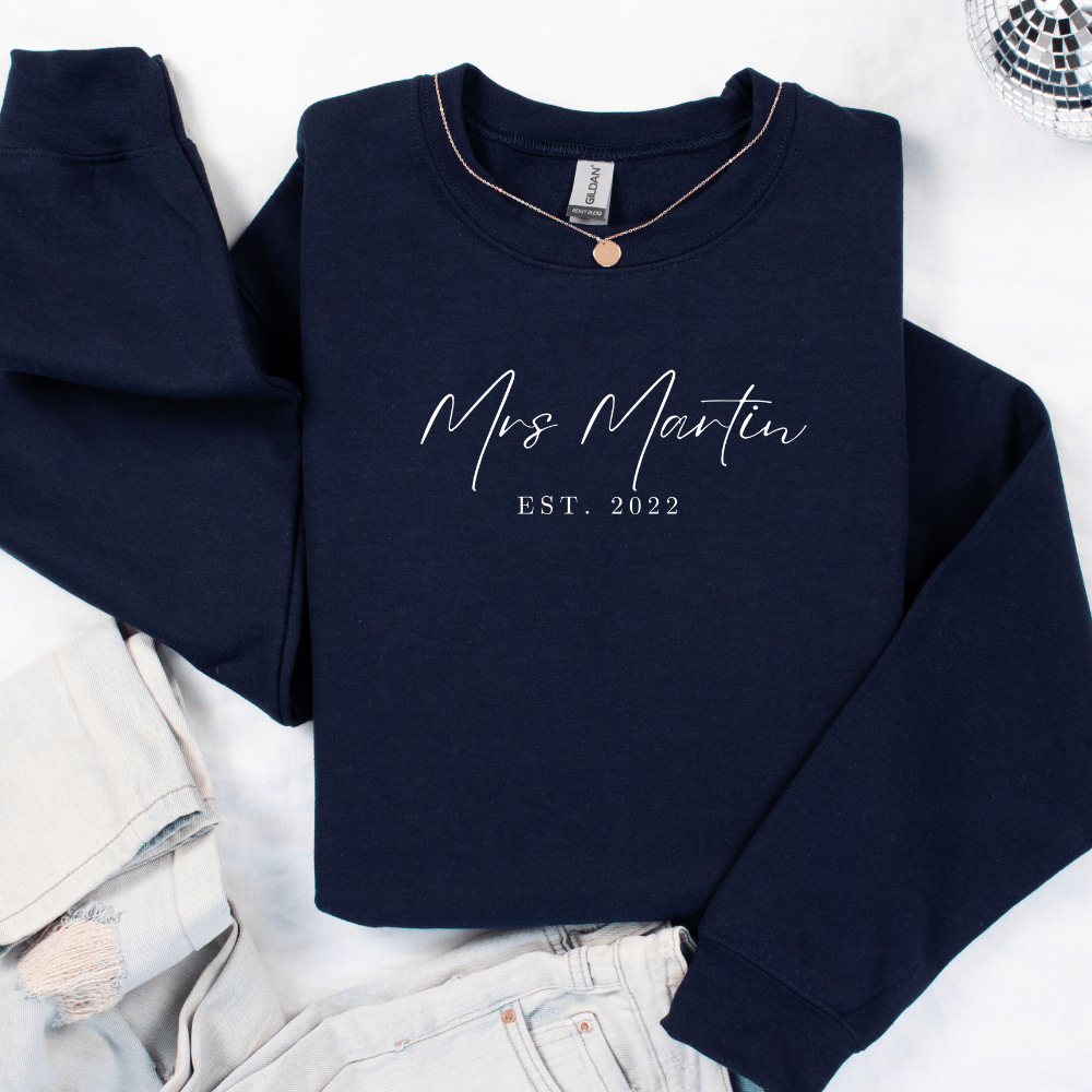 Personalised Mr & Mrs Sweatshirt