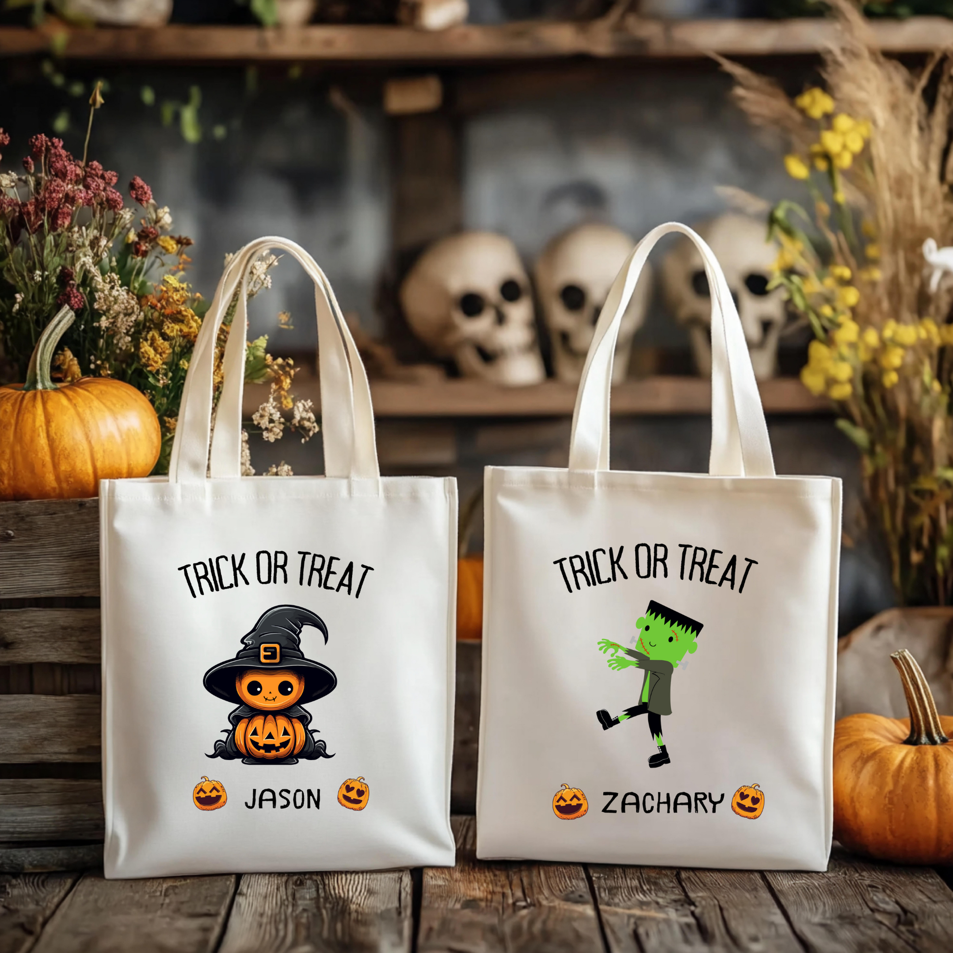 Custom Kids Trick or Treat Bag