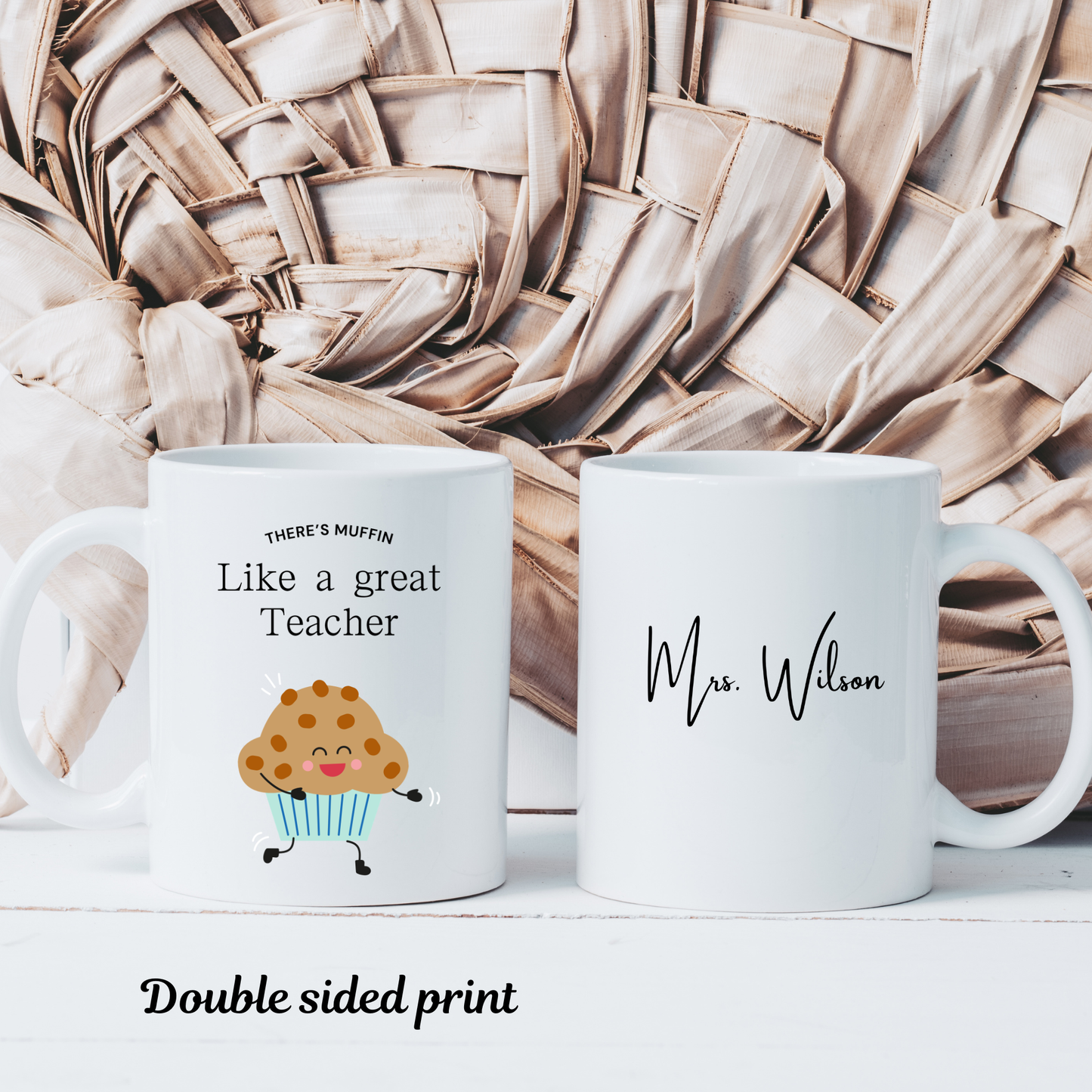 Personalised Teacher Mug There’s Muffin Like a Great Teacher. Custom Name Teacher Gift. Teacher Mug. Mugs for Teacher. Gifts for Teacher Mug