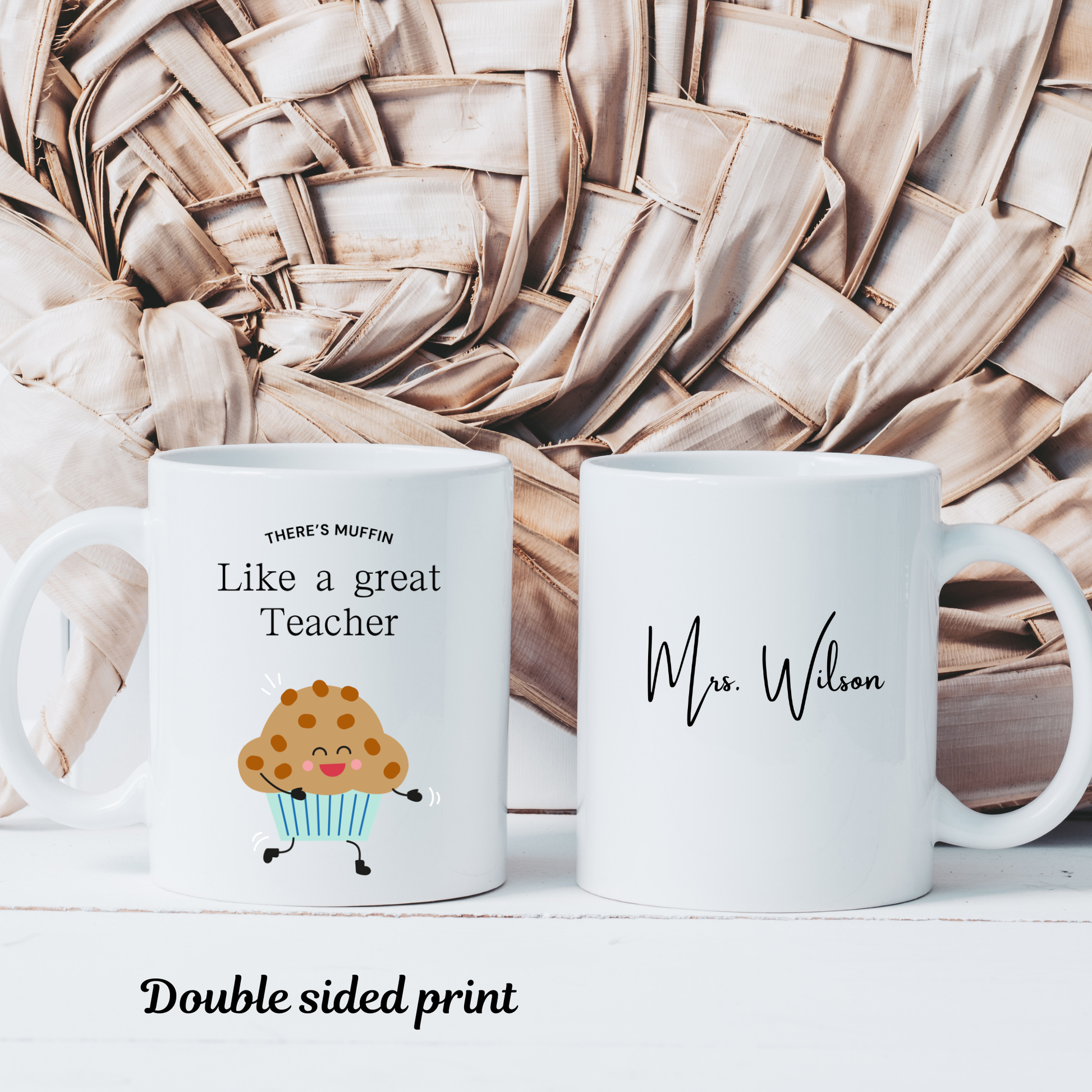 Personalised Teacher Mug There’s Muffin Like a Great Teacher. Custom Name Teacher Gift. Teacher Mug. Mugs for Teacher. Gifts for Teacher Mug
